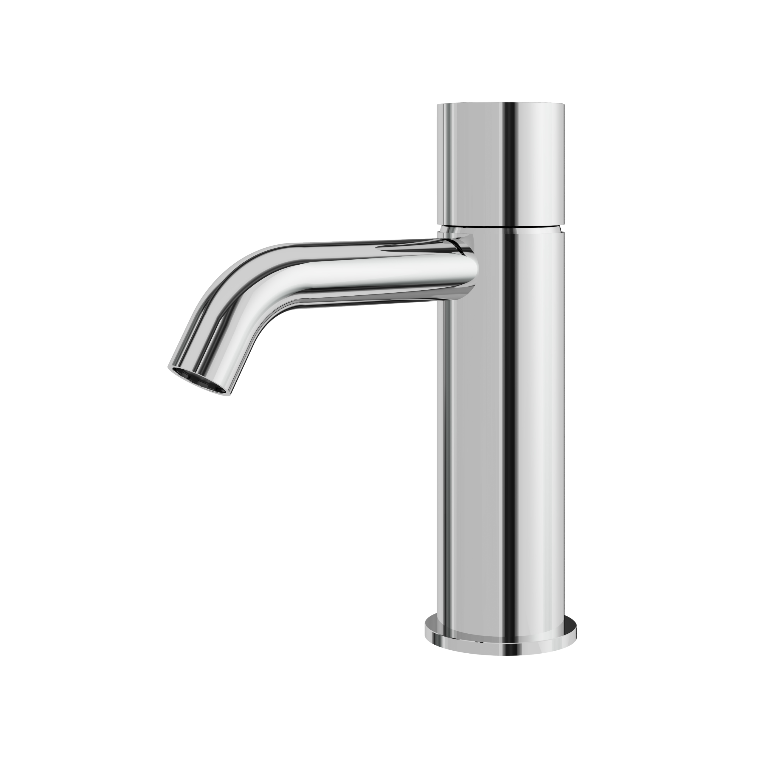 polished chrome bathroom faucet