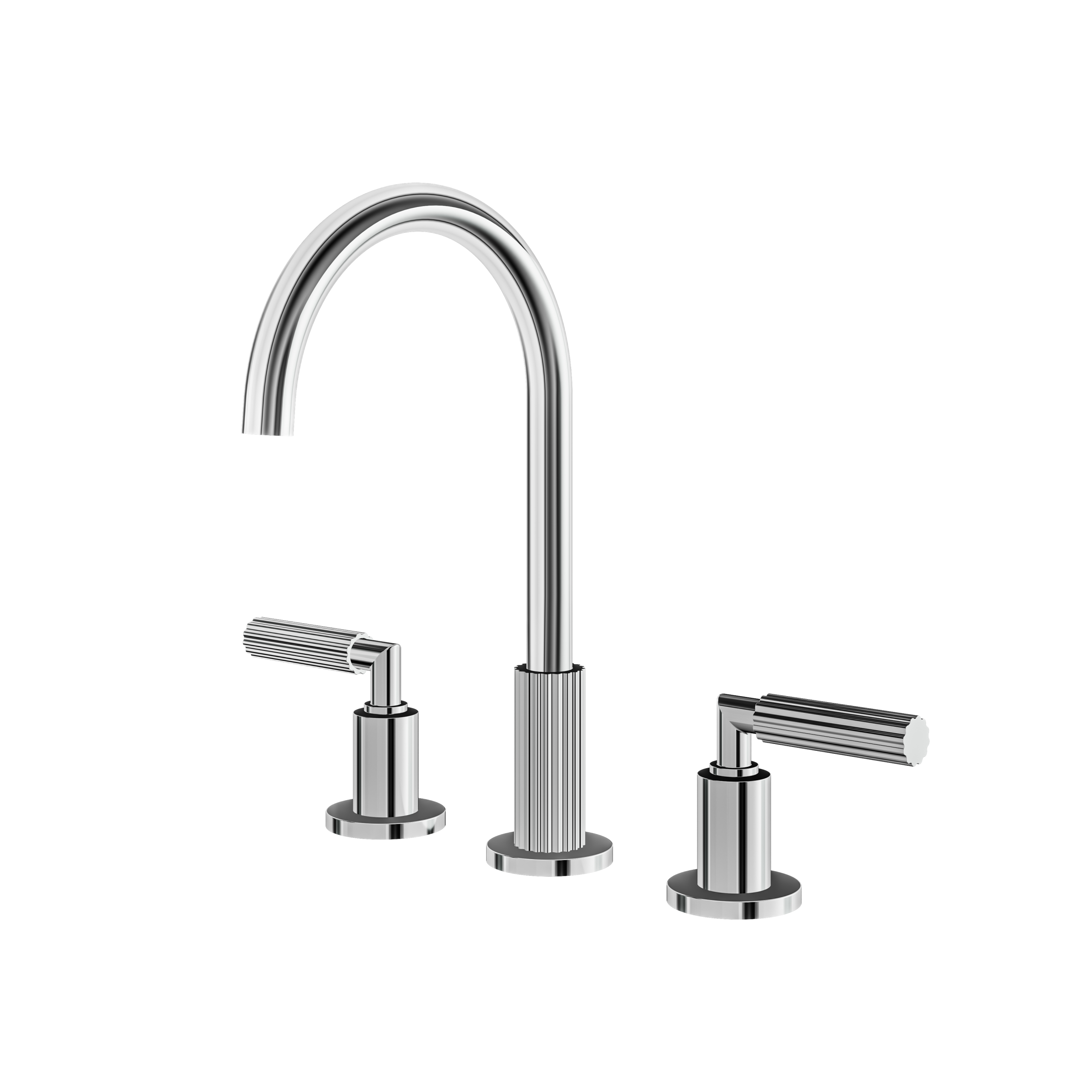 polished chrome bathroom faucet