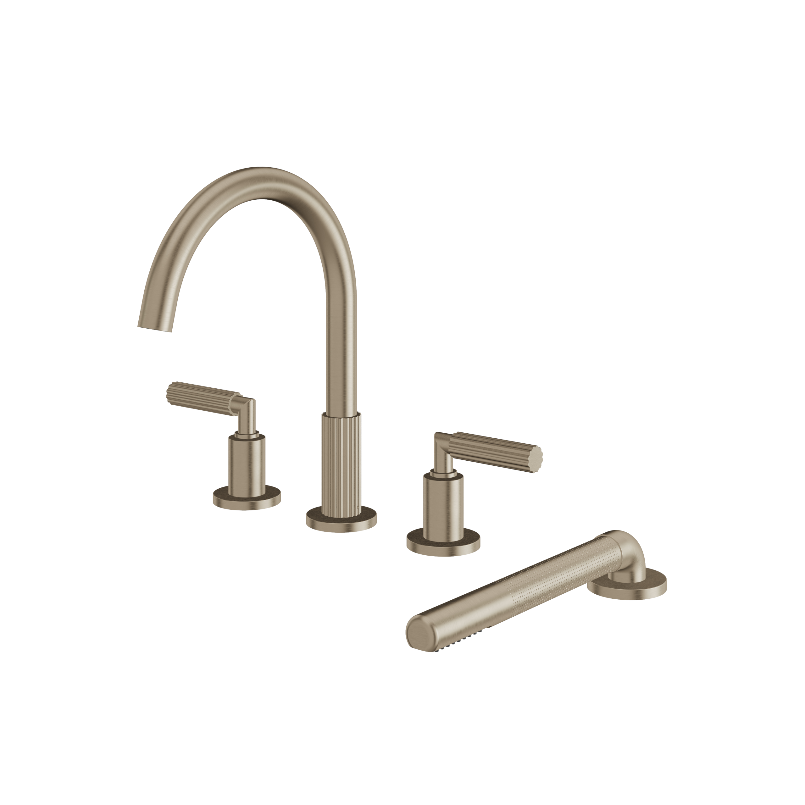 Aquabrass Montebello Tub Filler with Hand Shower by Aquabrass