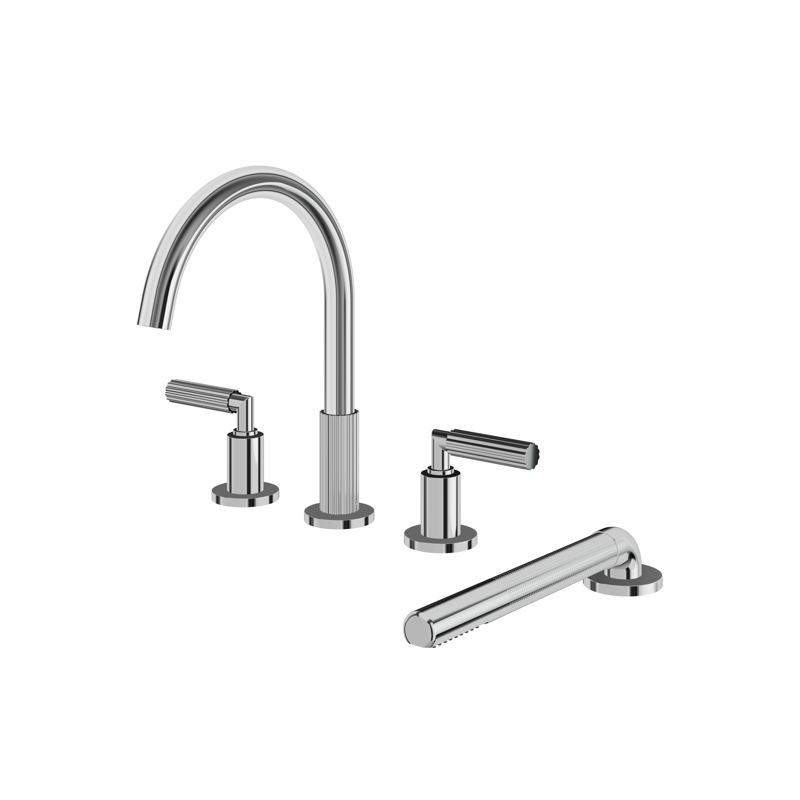 polished chrome tub filler