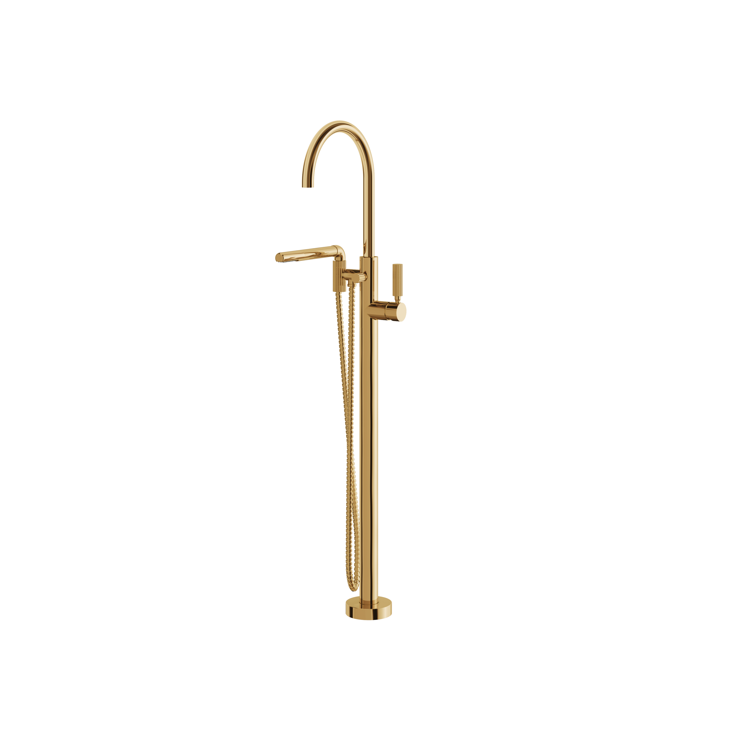 Aquabrass Montebello Floor Tub Filler with Hand Shower by Aquabrass