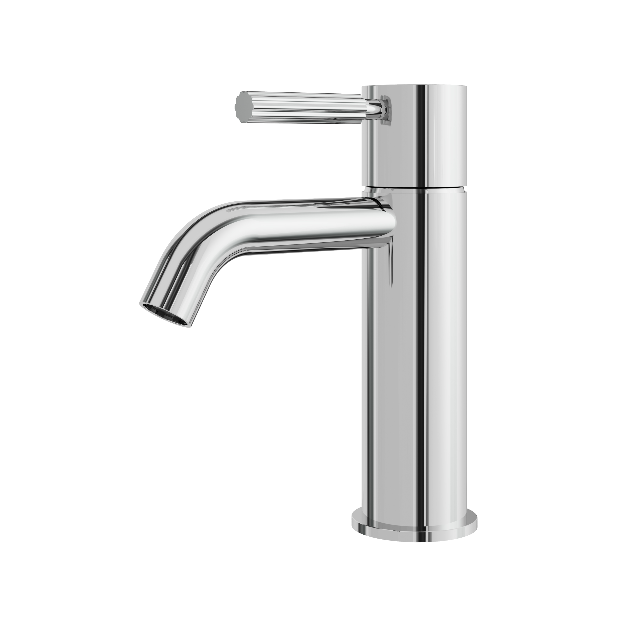 polished chrome bathroom faucet