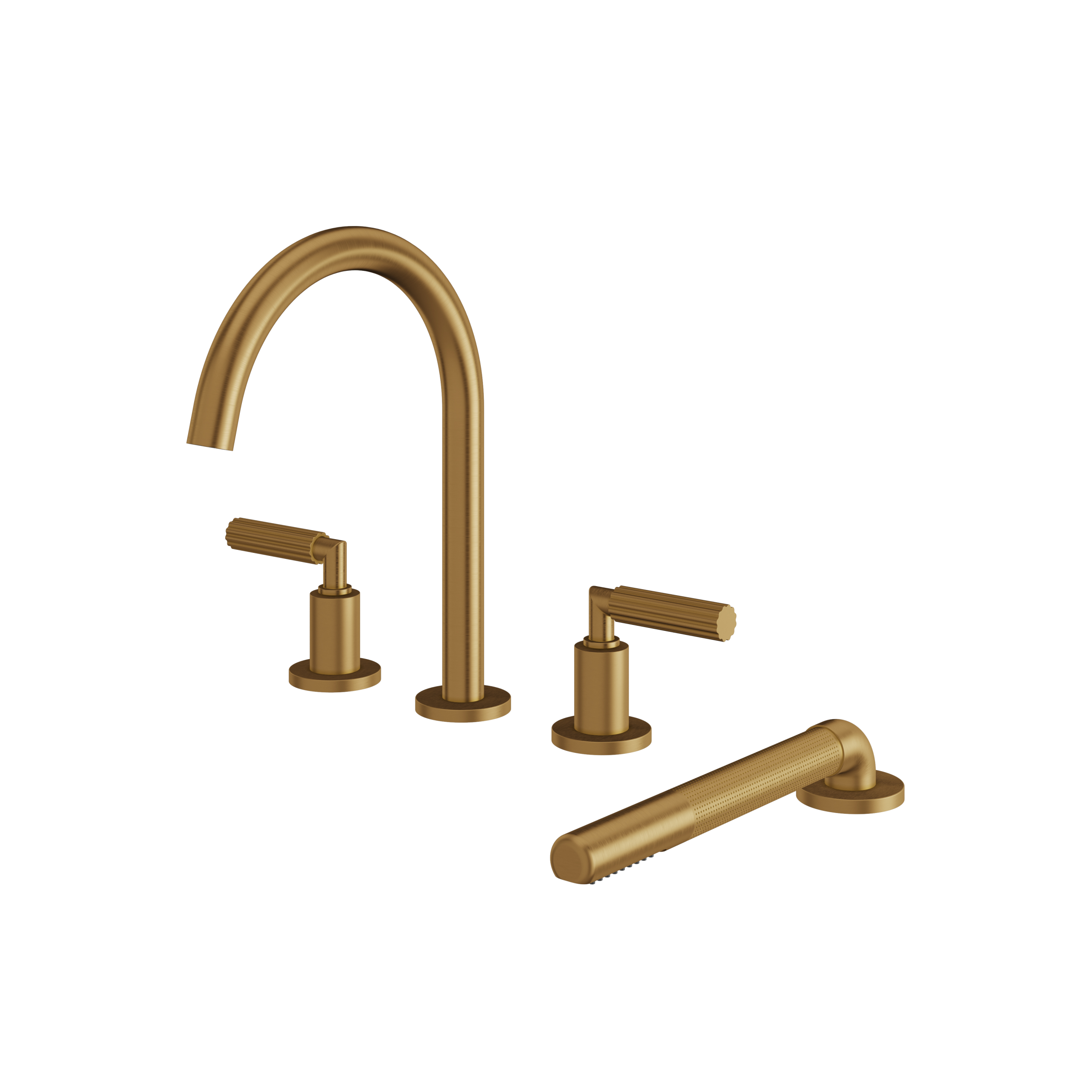 Aquabrass Monte-Carlo Tub Filler with Hand Shower by Aquabrass