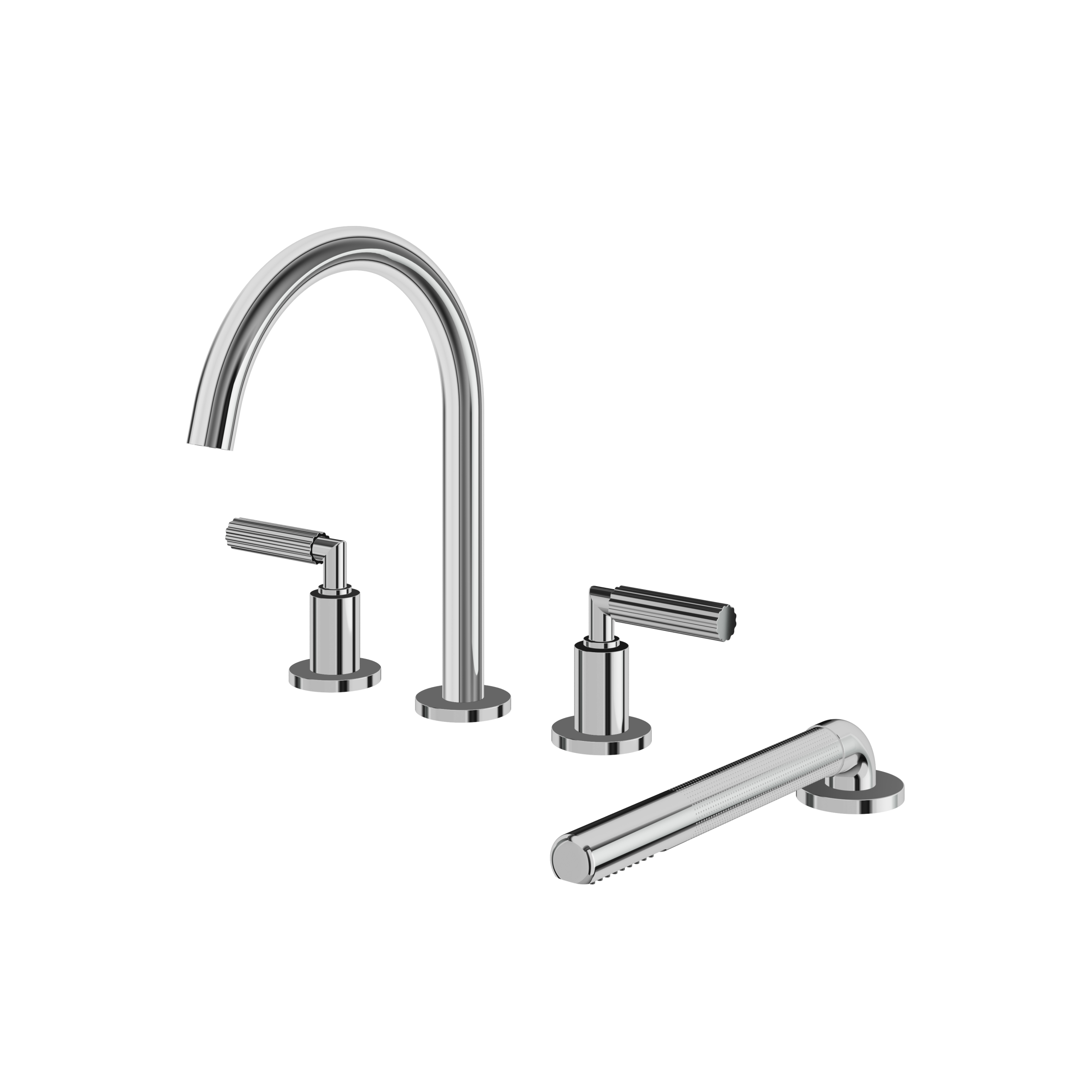 polished chrome tub filler