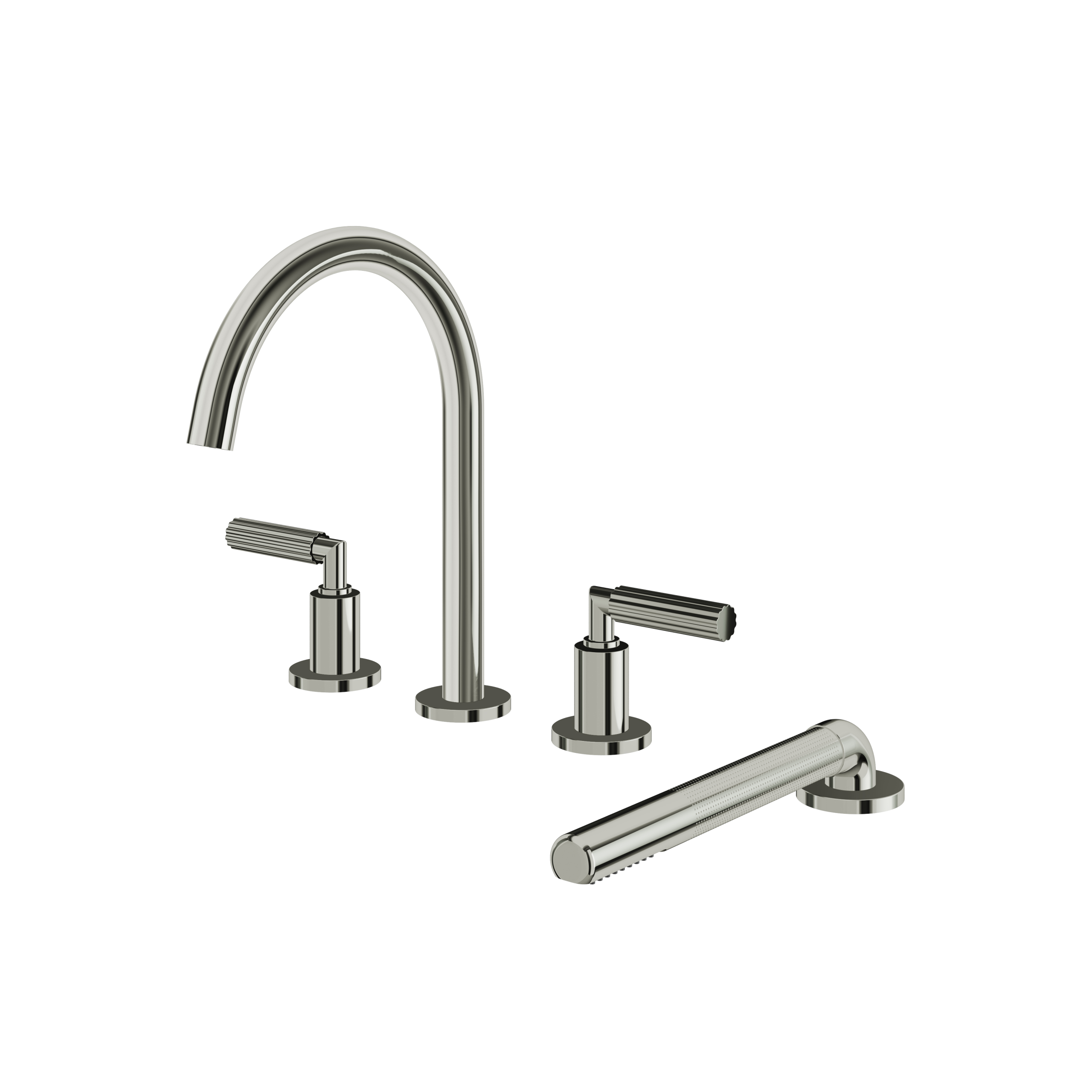 Aquabrass Monte-Carlo Tub Filler with Hand Shower by Aquabrass