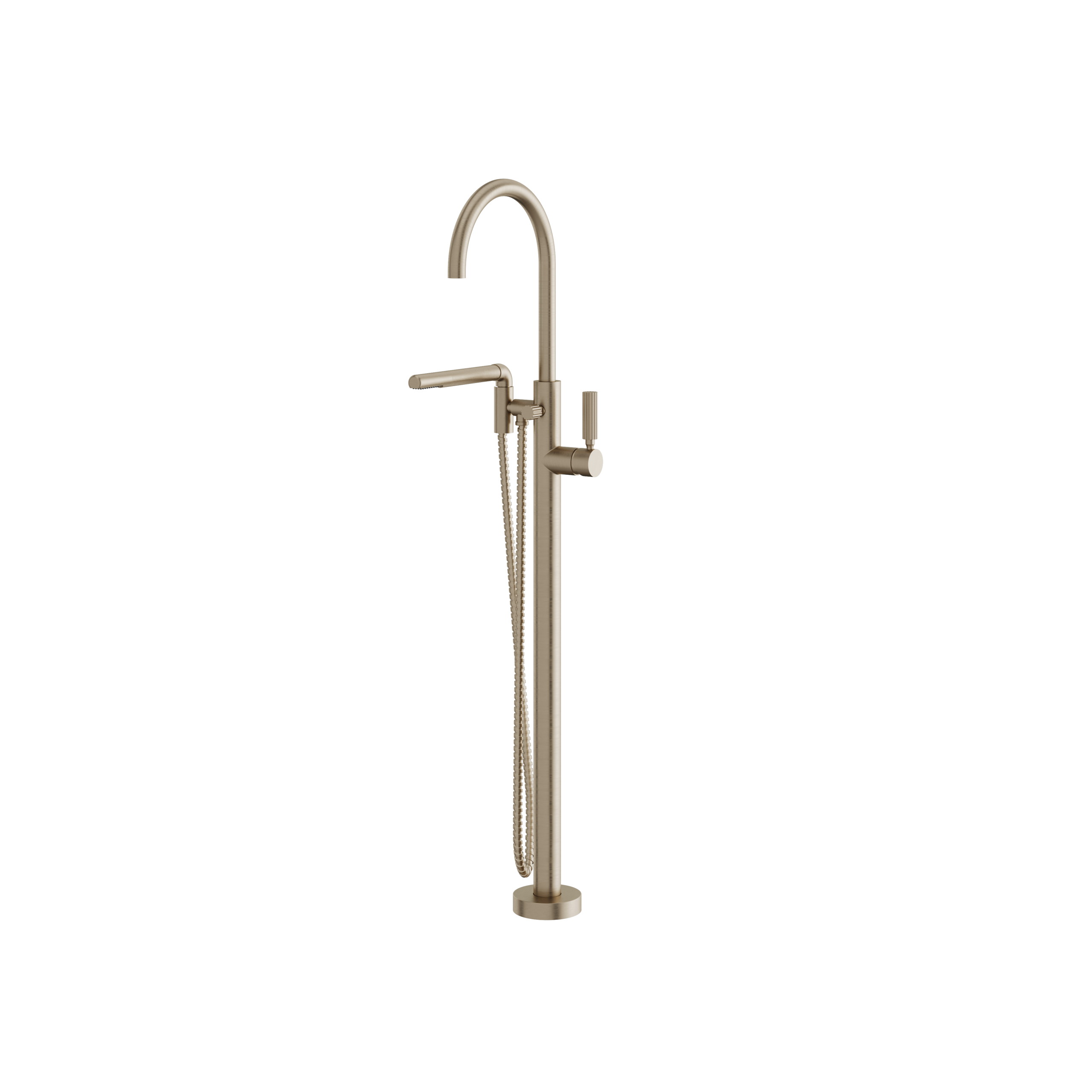 Aquabrass Monte-Carlo Floor Tub Filler with Hand Shower