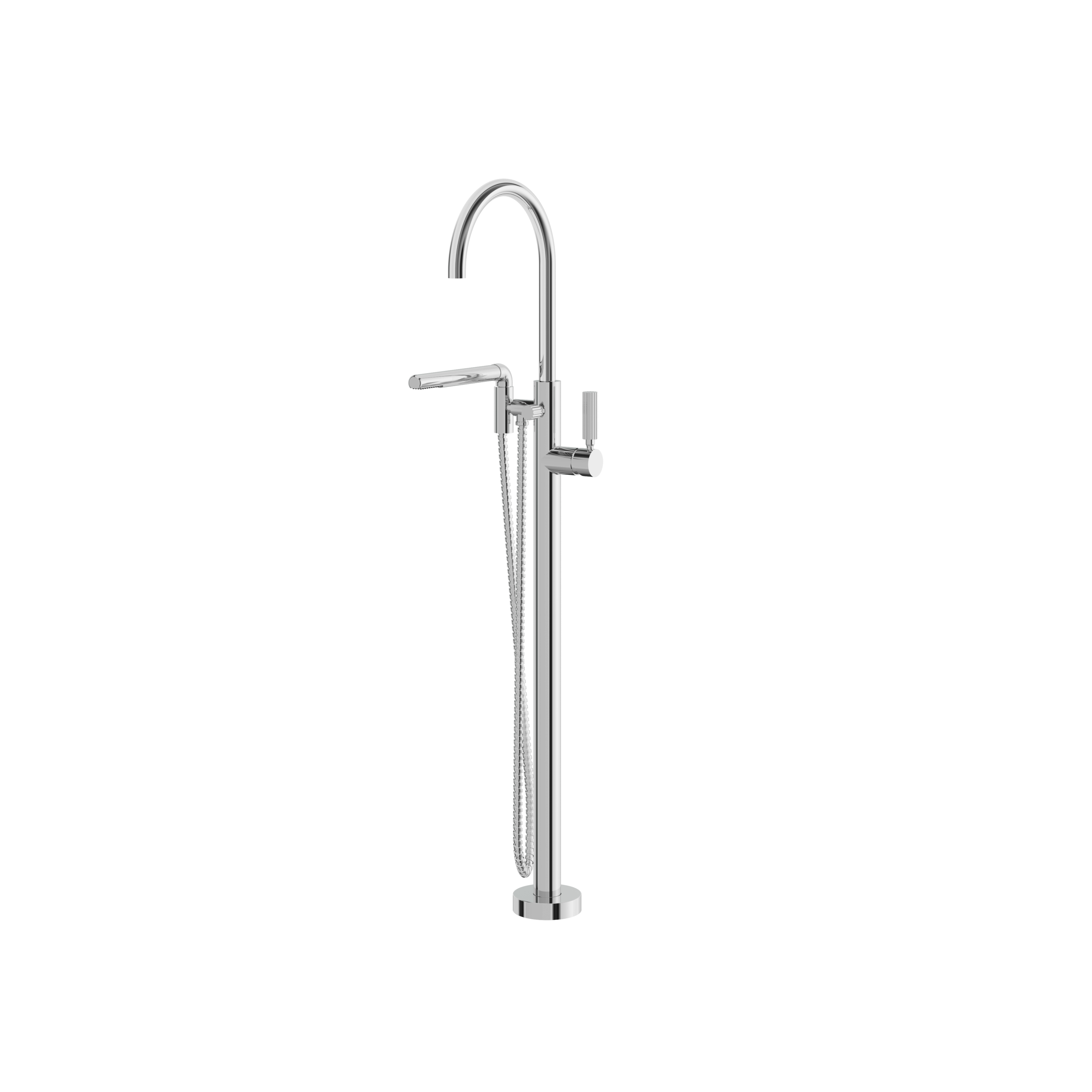 polished chrome tub filler