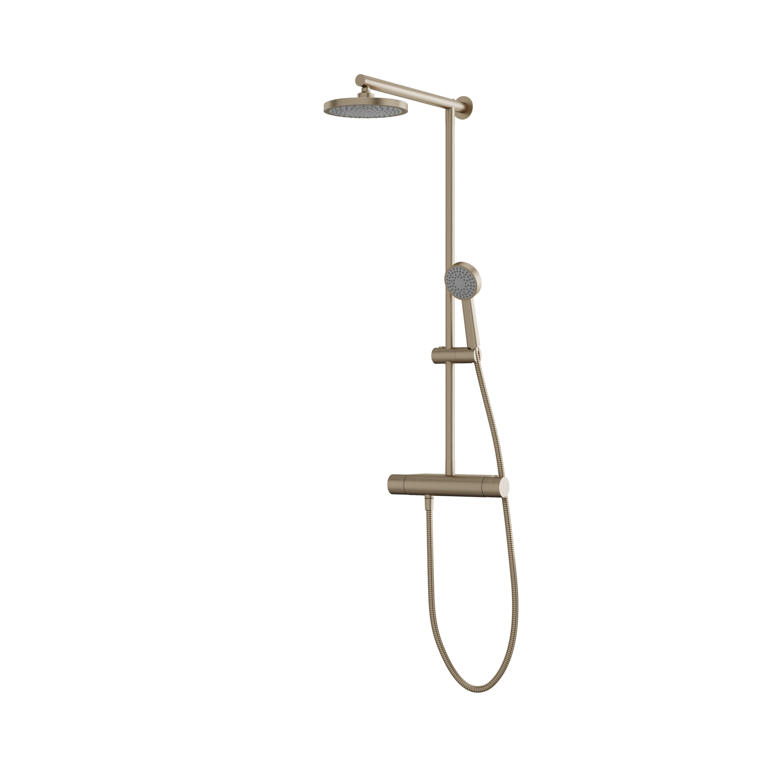 brushed stainless steel shower set