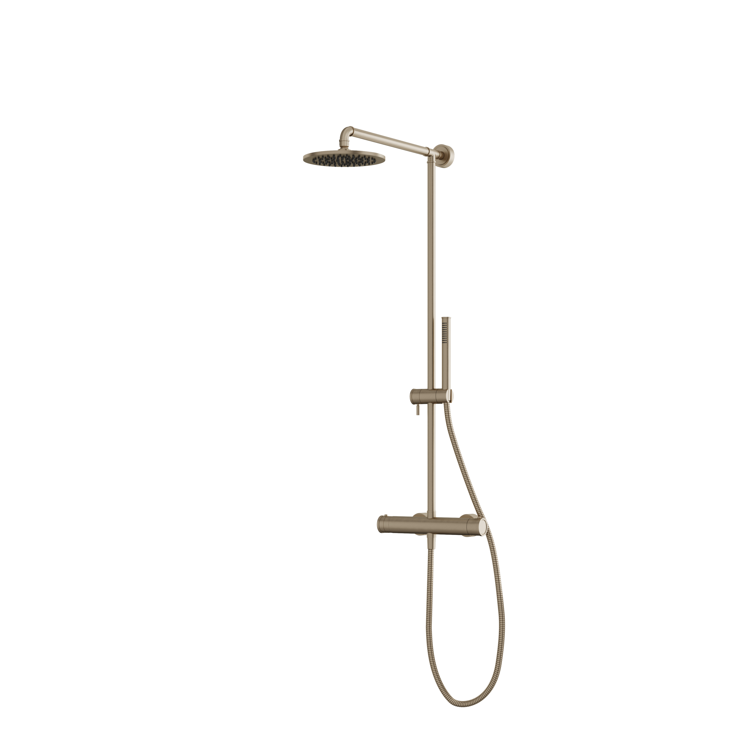 brushed stainless steel shower set