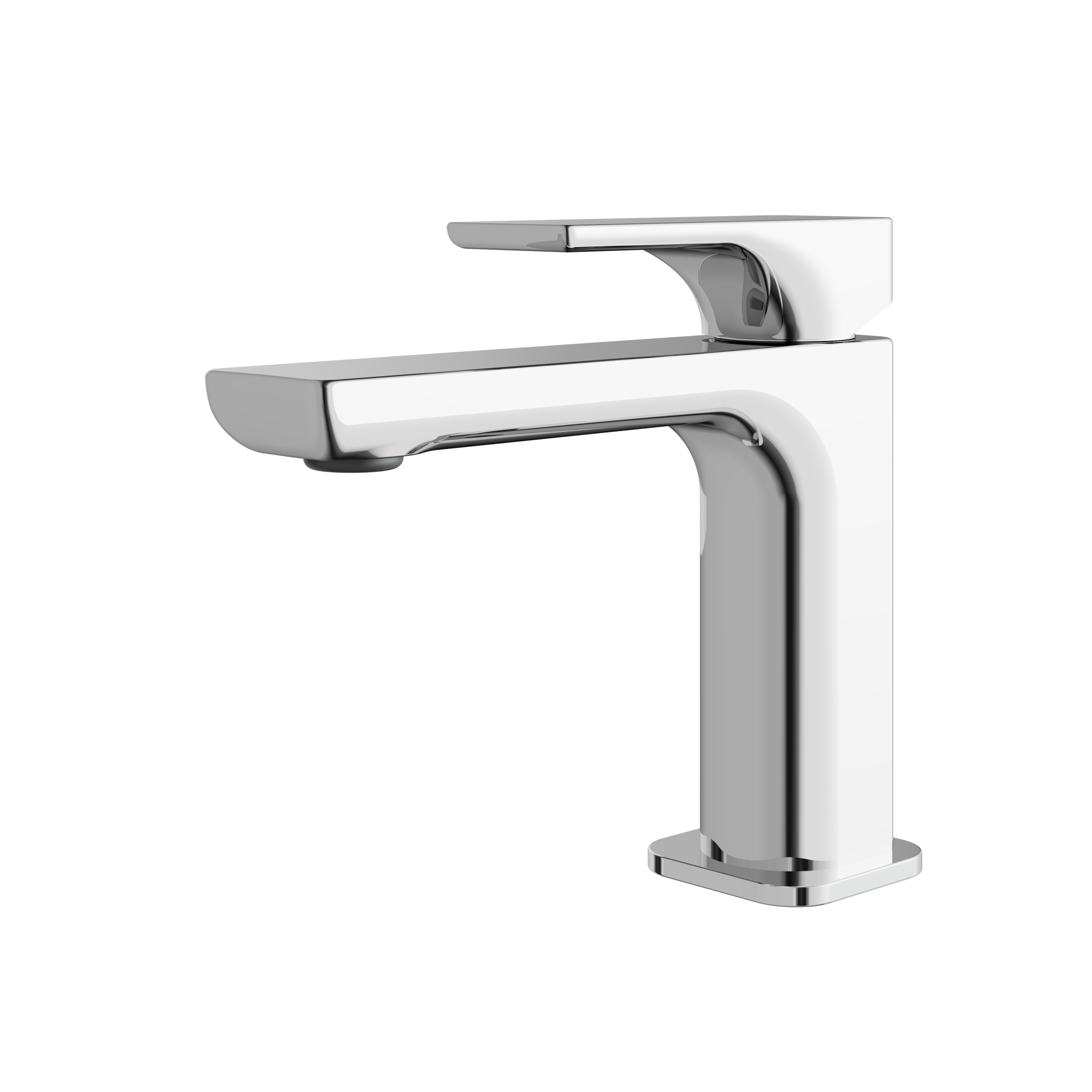polished chrome bathroom faucet