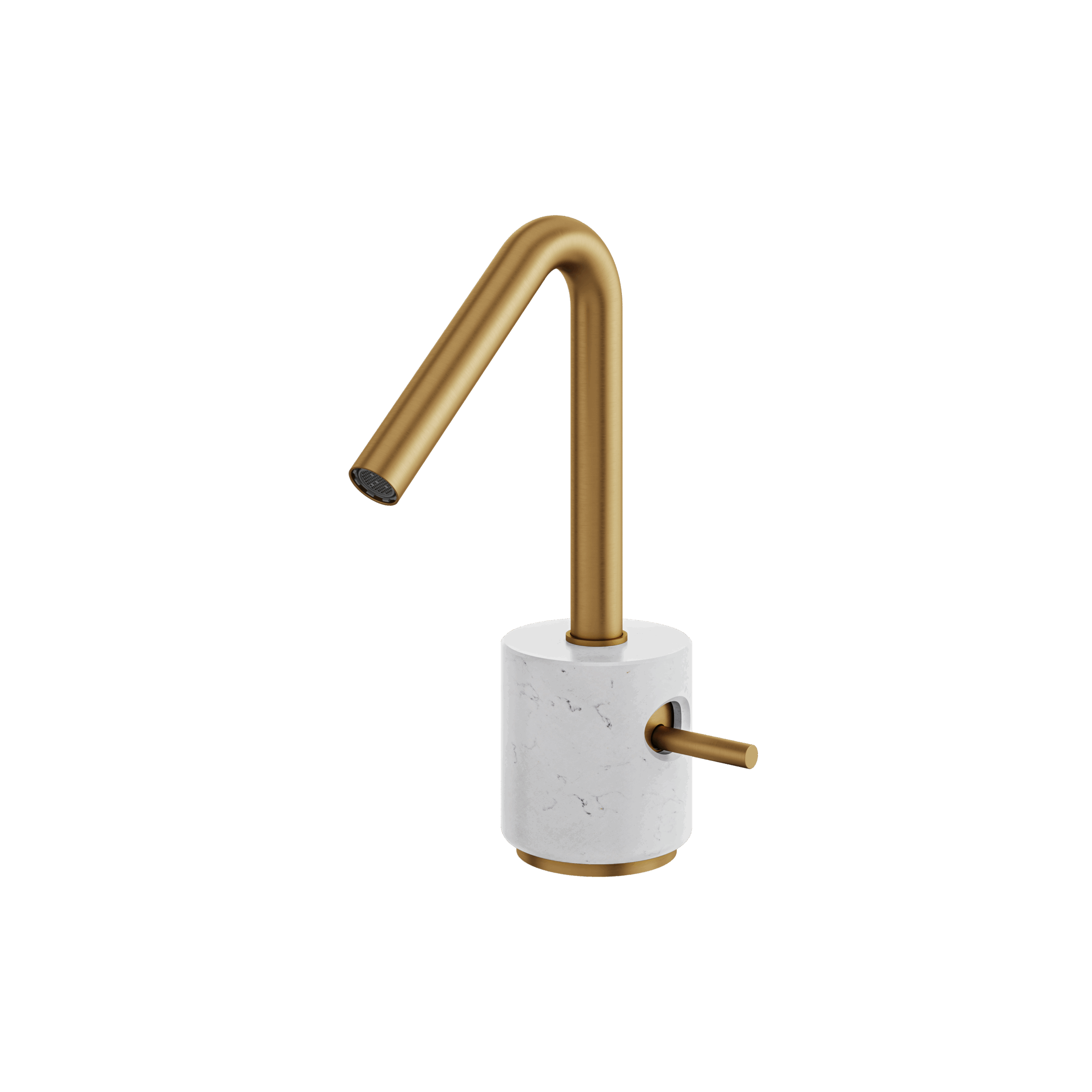 Aquabrass Marmo Single Hole Lavatory Faucet - Carrara by Aquabrass