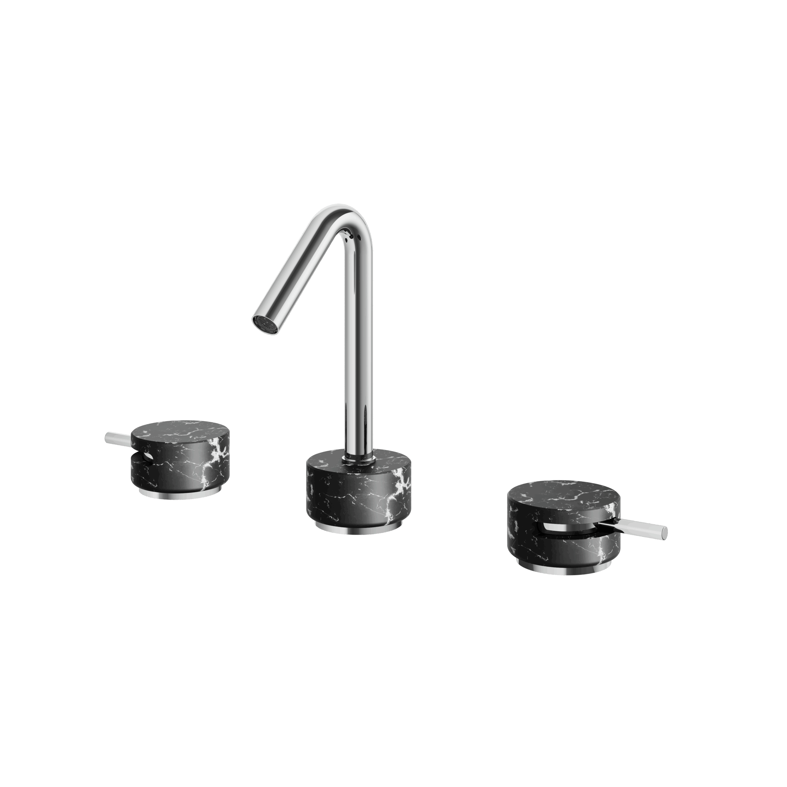 black marquina polished chrome bathroom faucet