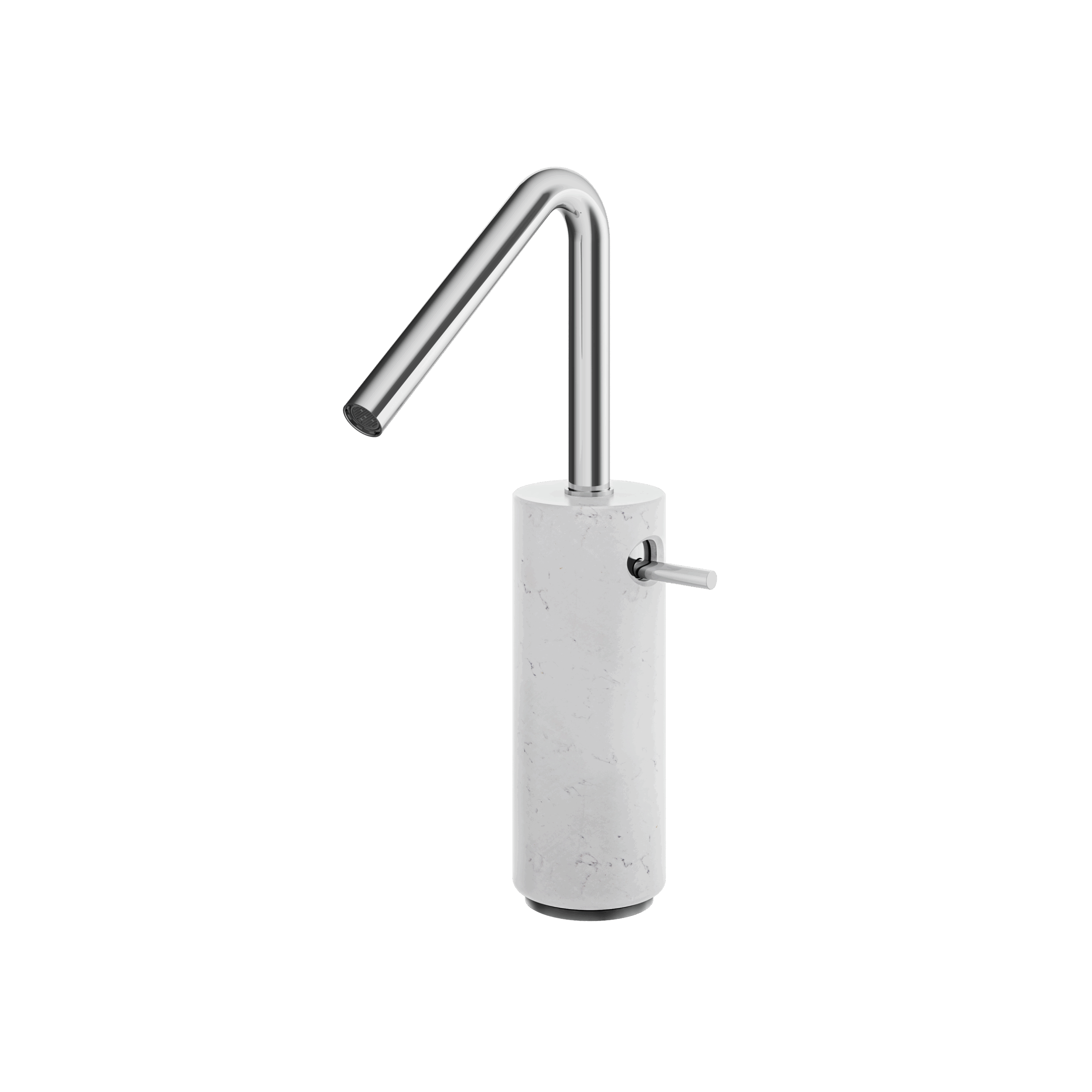 white carrara polished chrome bathroom faucet