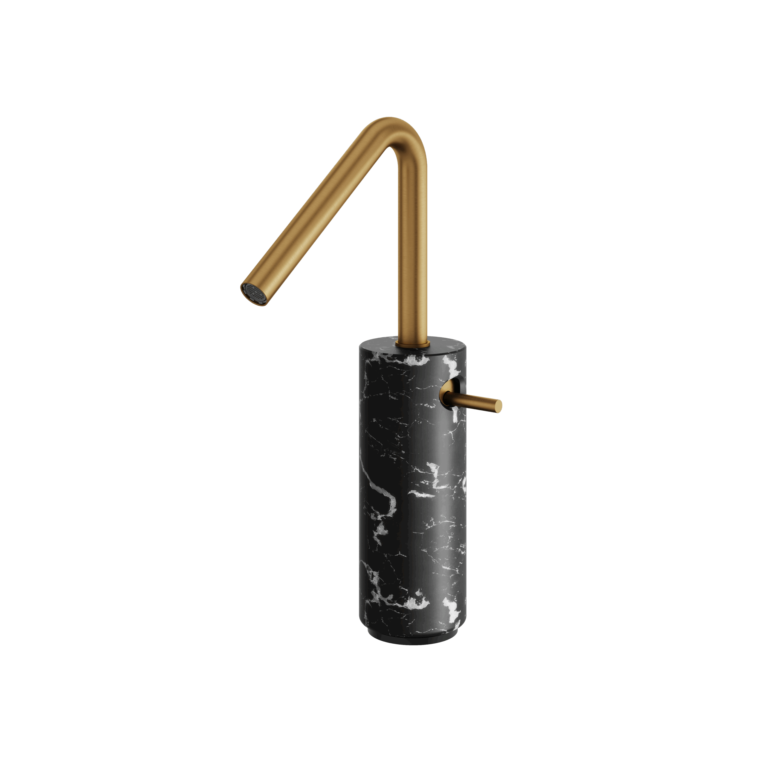 Aquabrass Marmo Tall Single Hole Lavatory Faucet - Marquina by Aquabrass