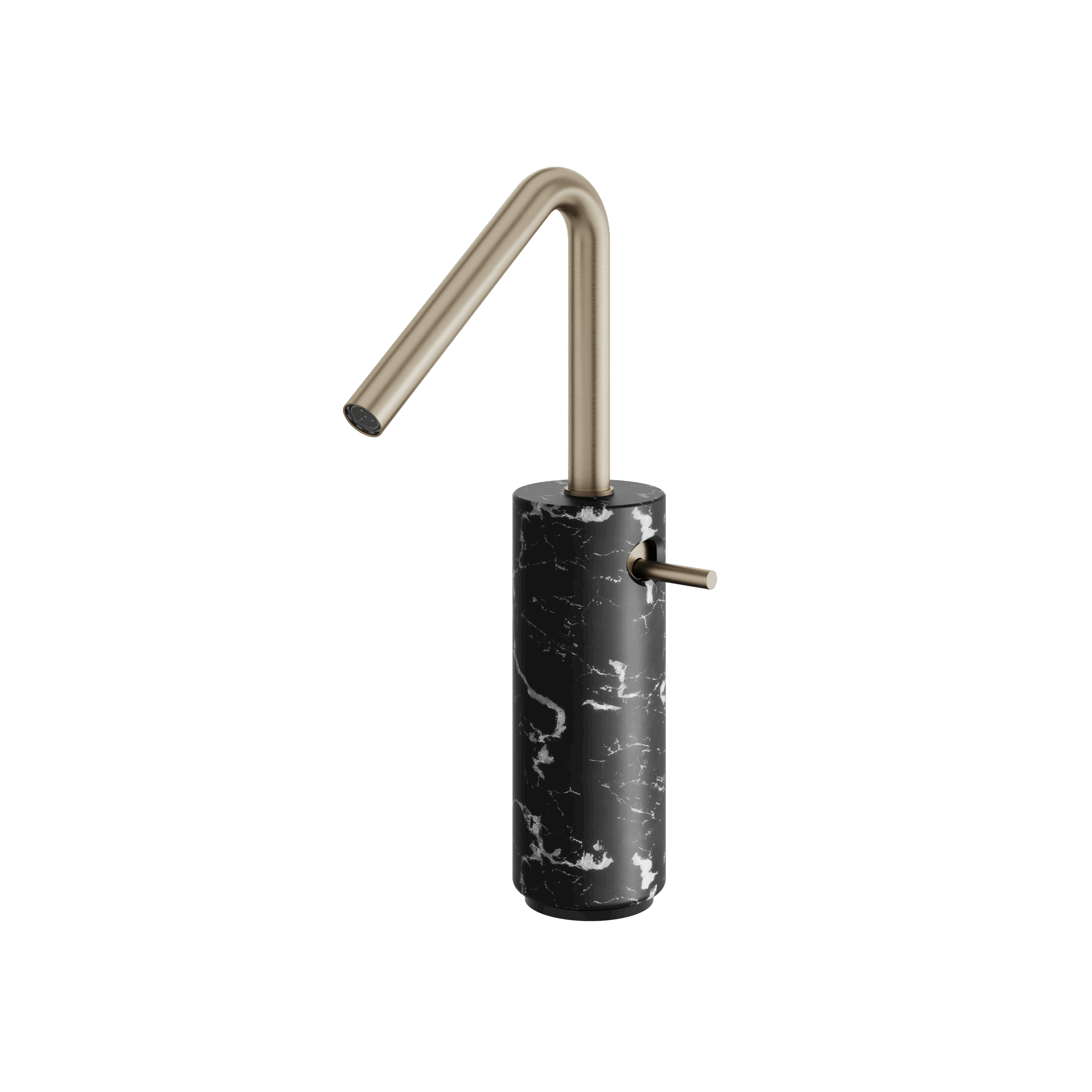 Aquabrass Marmo Tall Single Hole Lavatory Faucet - Marquina by Aquabrass