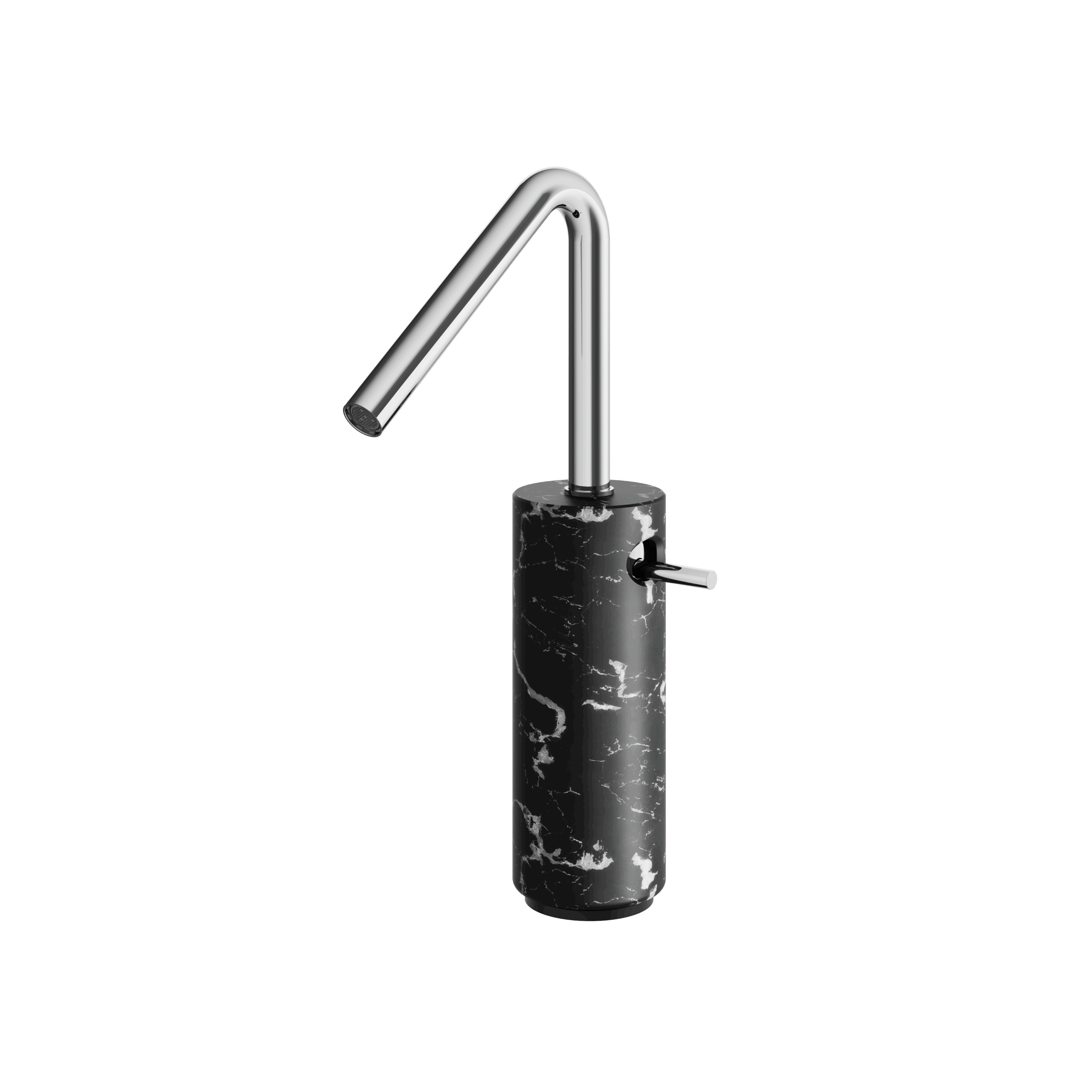 black marquina polished chrome bathroom faucet