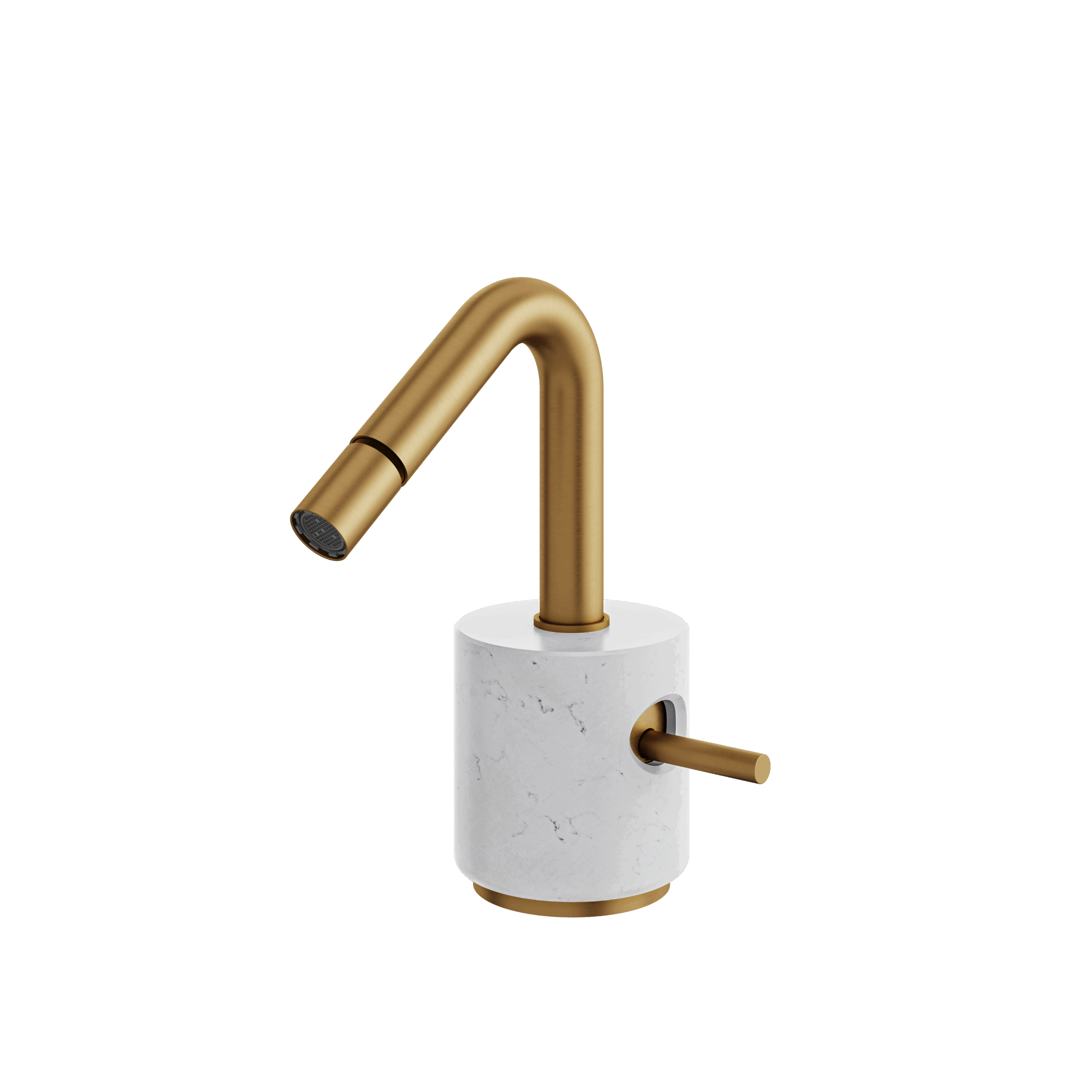 Aquabrass Marmo Single Hole Bidet Faucet - Carrara