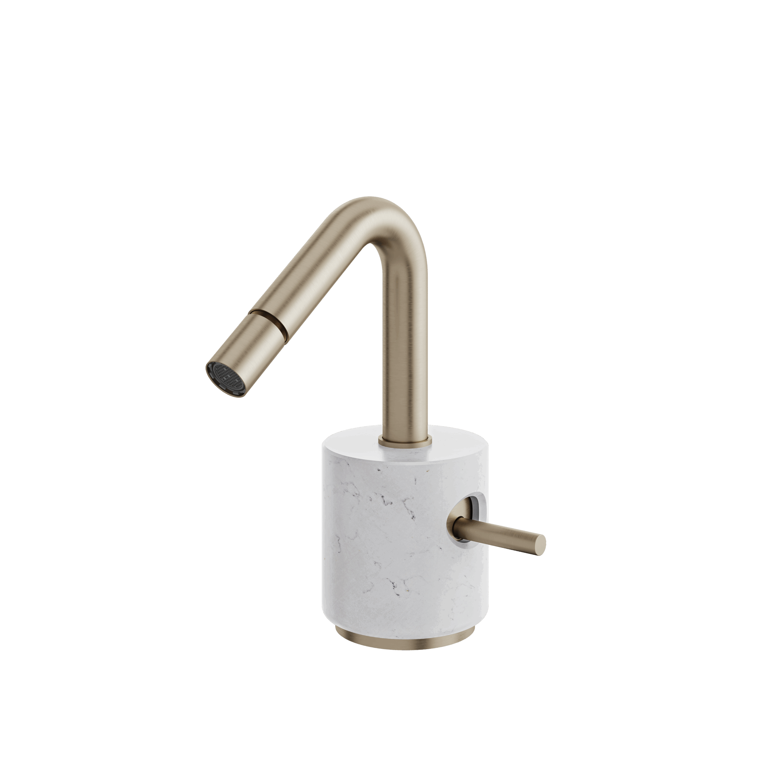 Aquabrass Marmo Single Hole Bidet Faucet - Carrara by Aquabrass