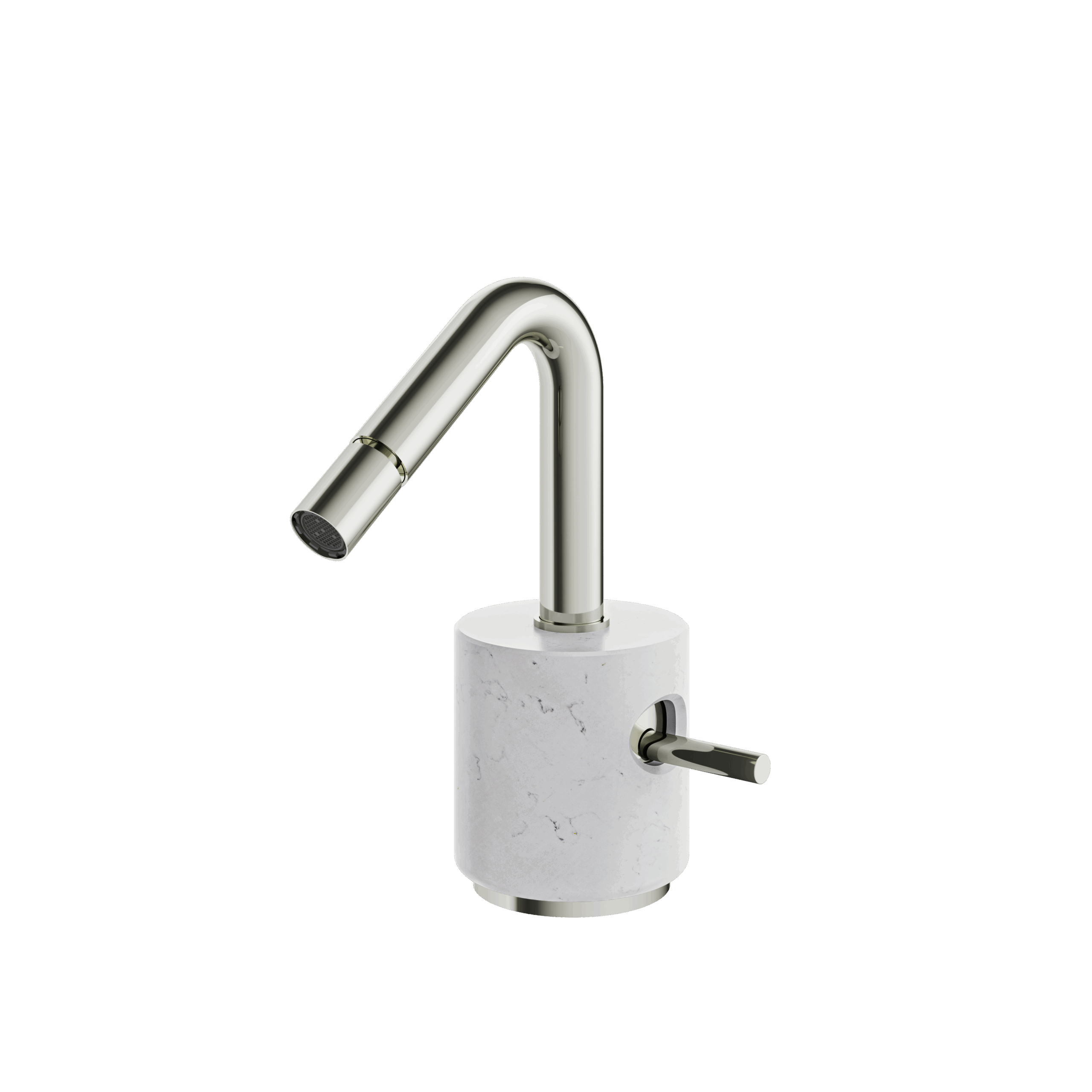 Aquabrass Marmo Single Hole Bidet Faucet - Carrara by Aquabrass