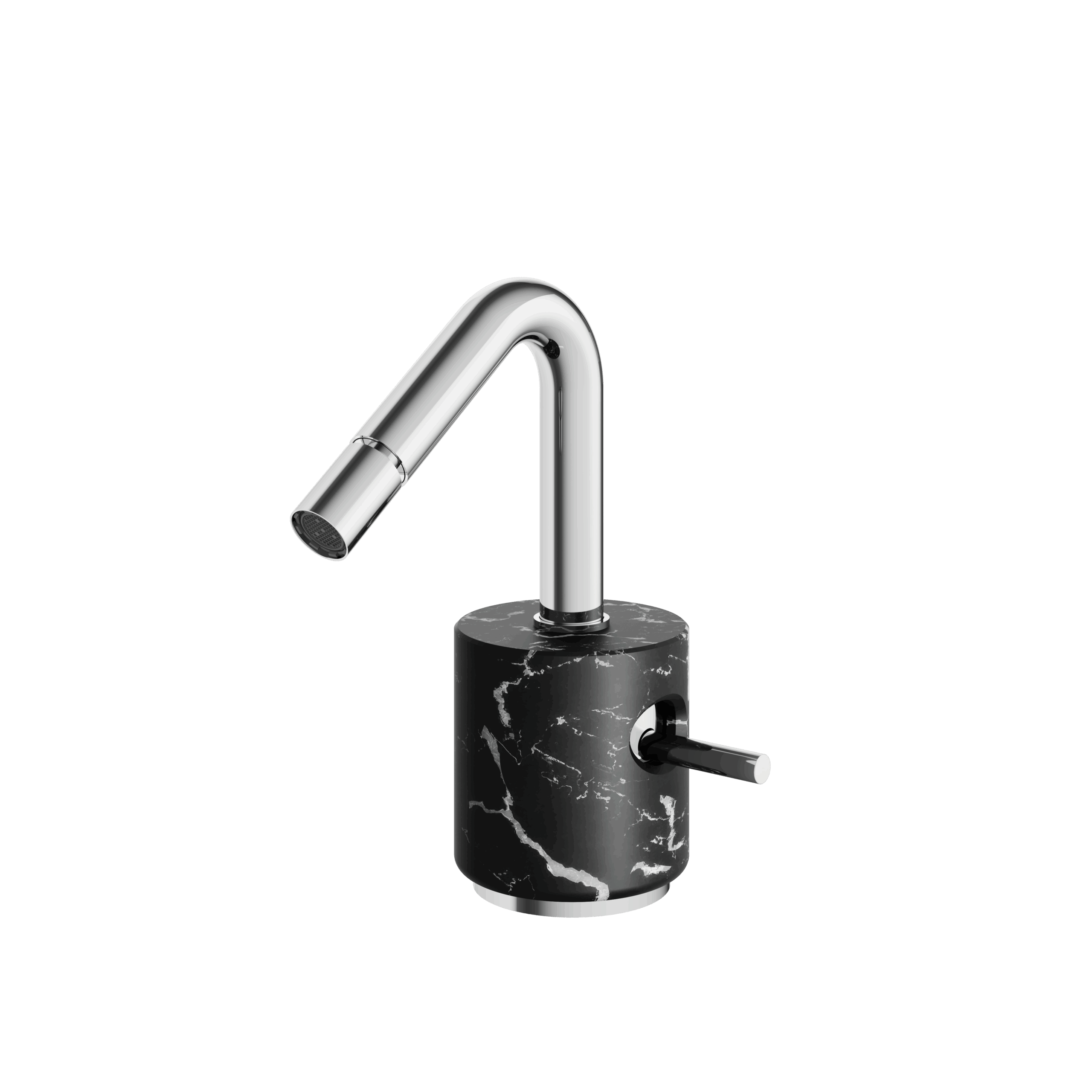 black marquina polished chrome bidet faucet