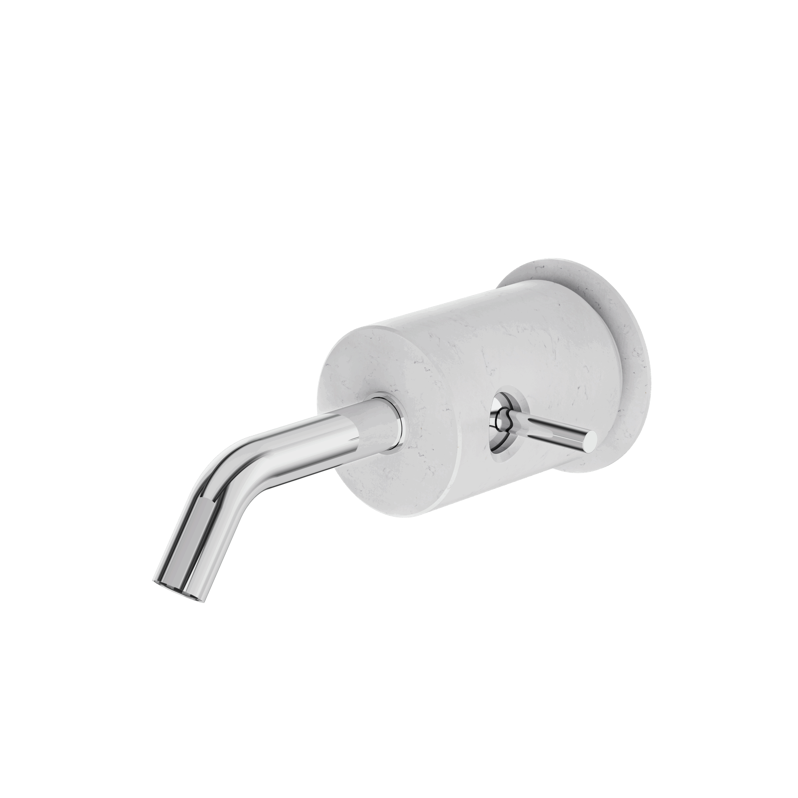white carrara polished chrome bathroom faucet
