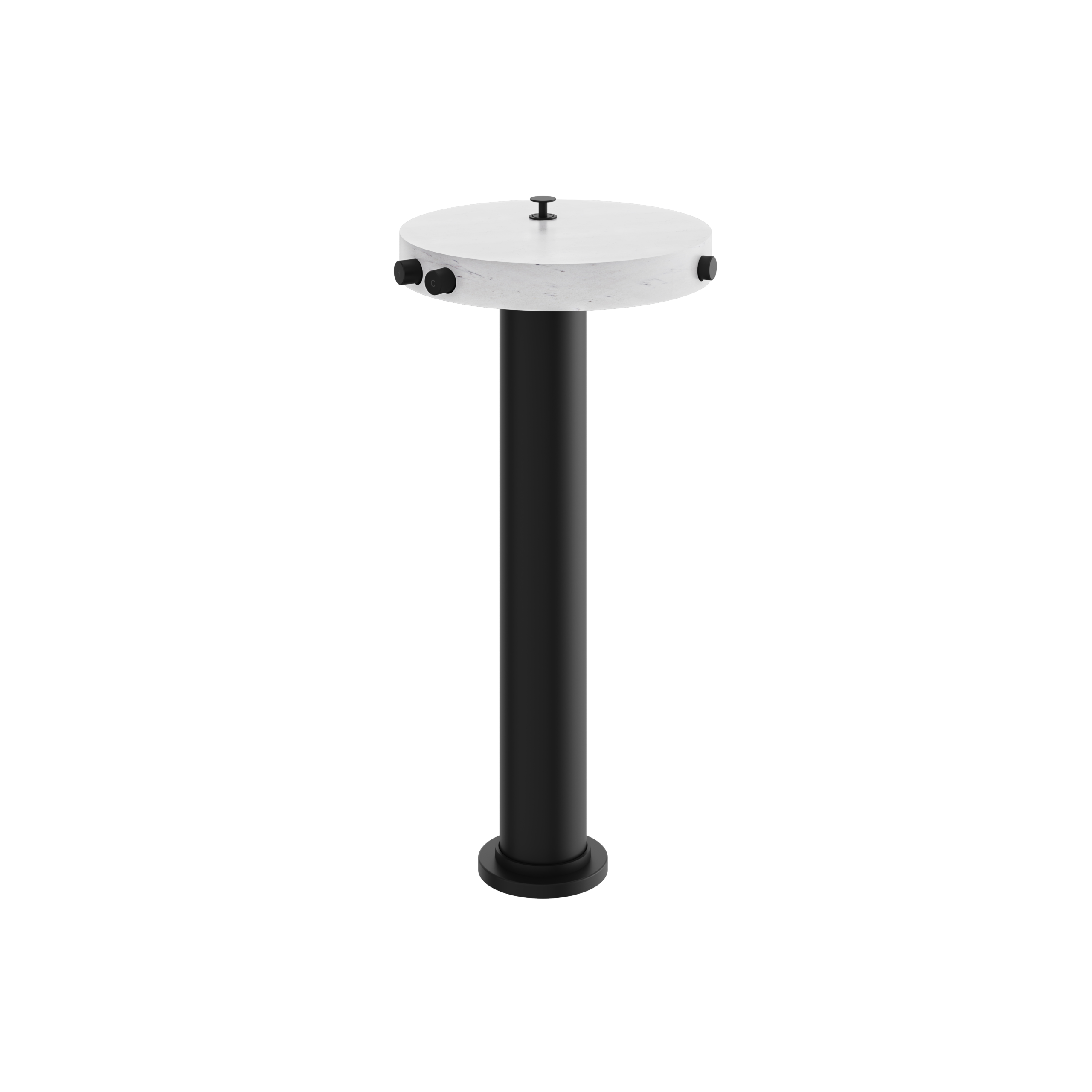 Aquabrass Marmo Floor Tub Filler with Hand Shower - Carrara by Aquabrass