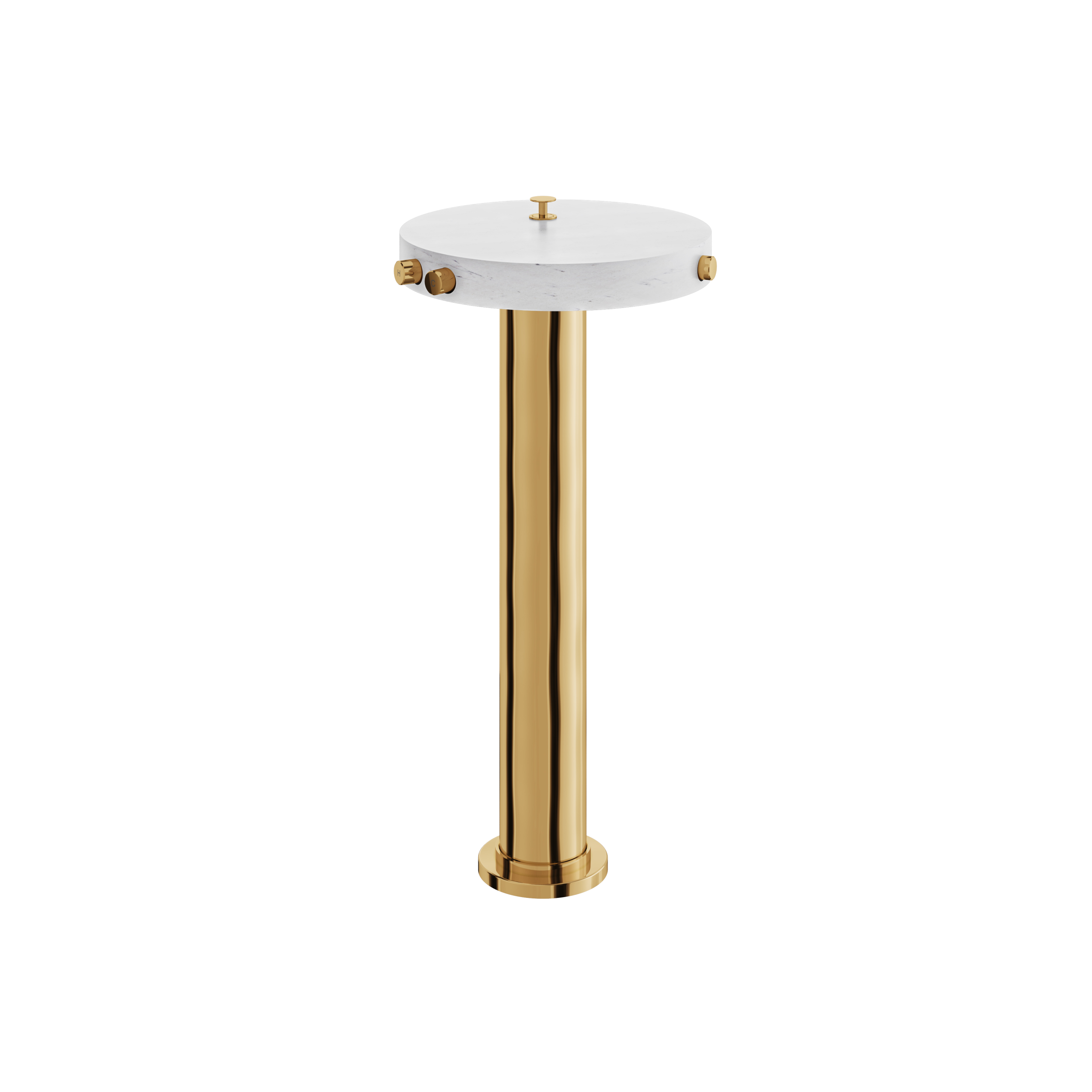 Aquabrass Marmo Floor Tub Filler with Hand Shower - Carrara by Aquabrass
