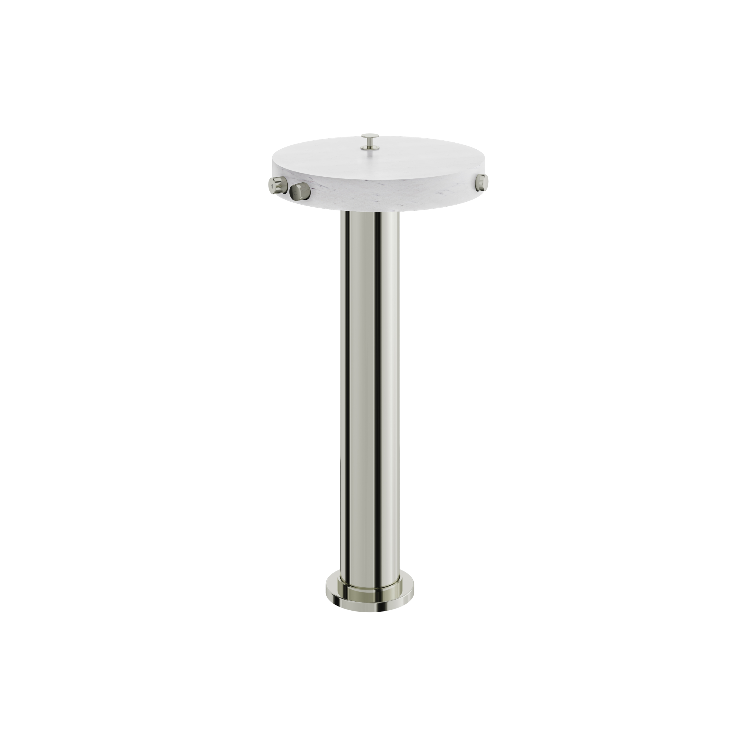 Aquabrass Marmo Floor Tub Filler with Hand Shower - Carrara