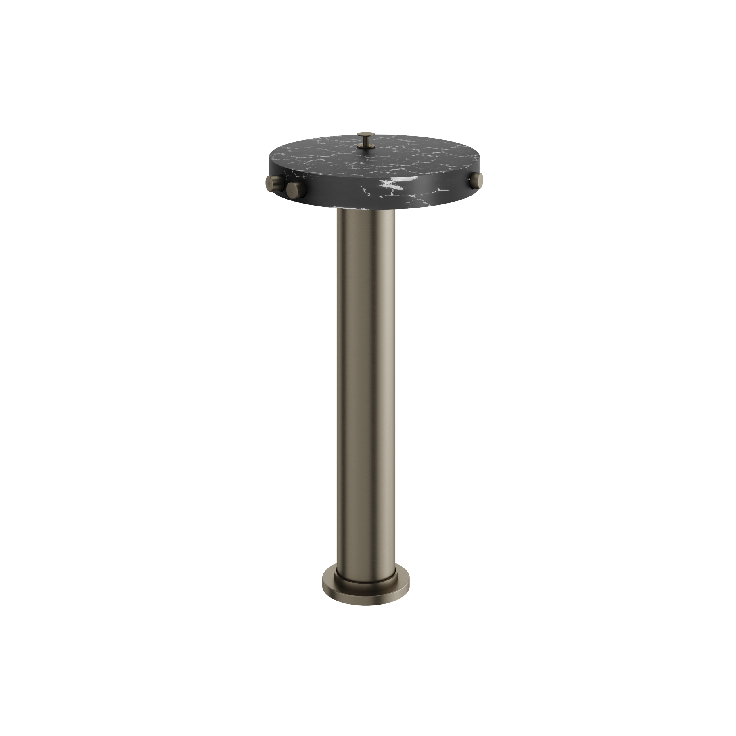 Aquabrass Marmo Floor Tub Filler with Hand Shower - Marquina by Aquabrass
