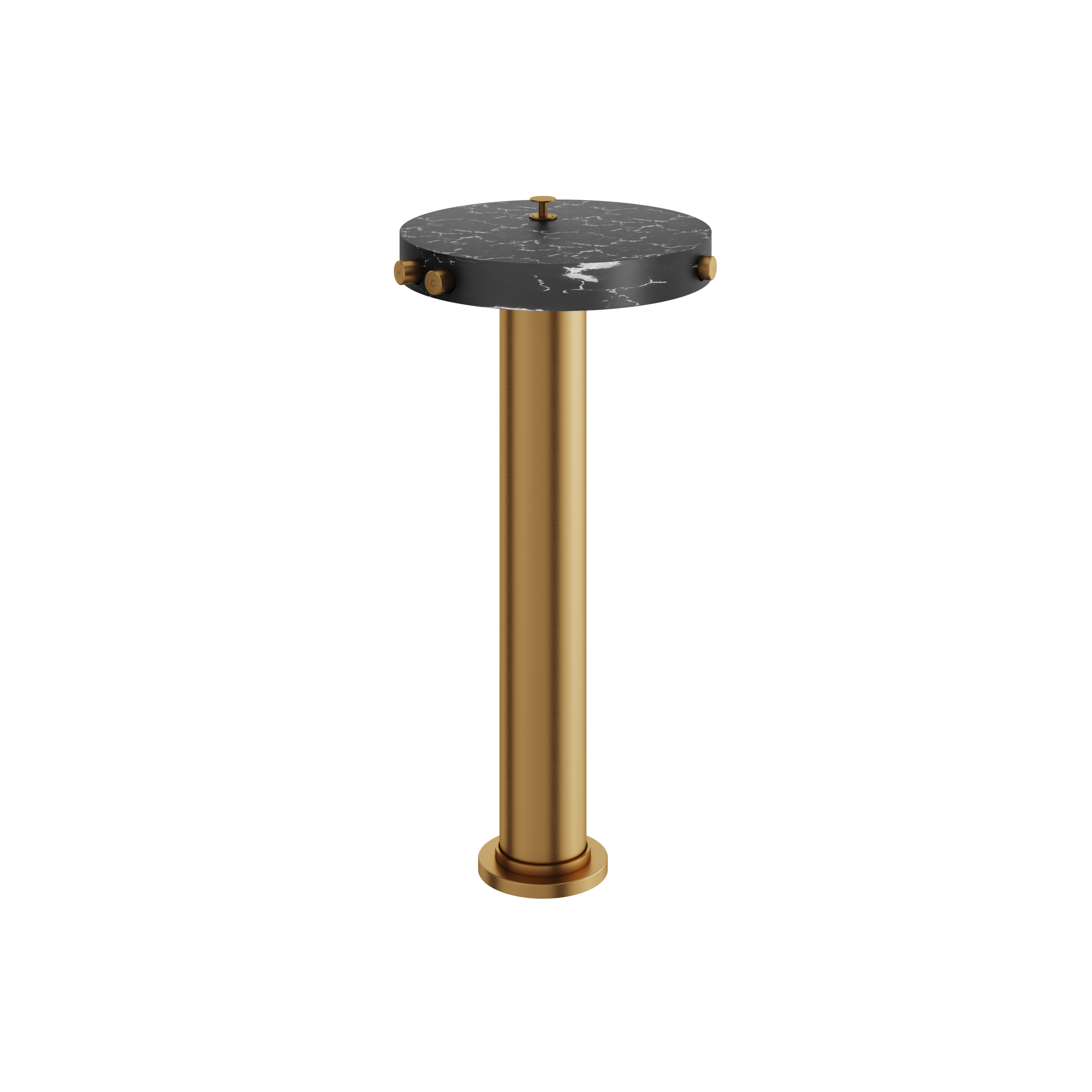 Aquabrass Marmo Floor Tub Filler with Hand Shower - Marquina by Aquabrass