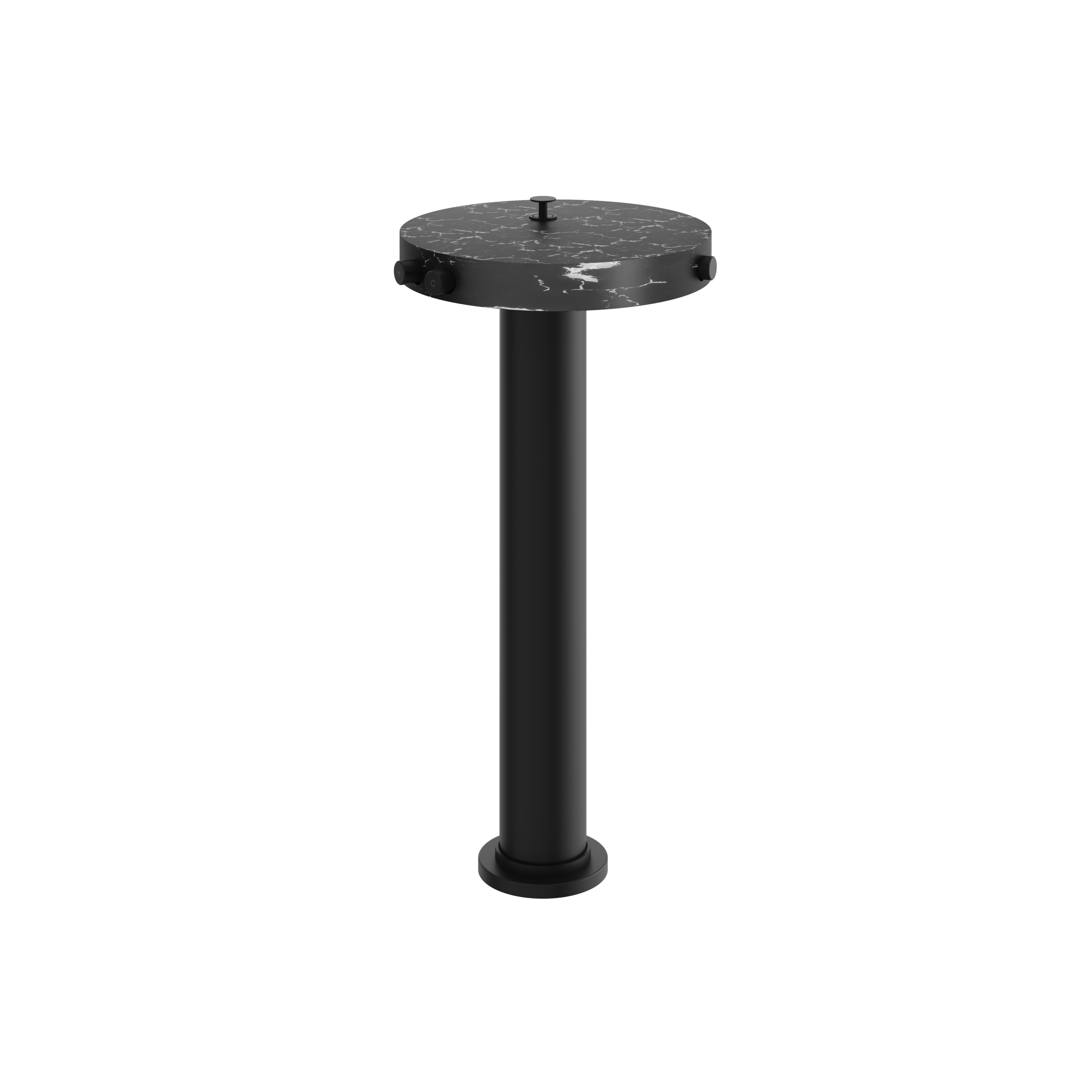 Aquabrass Marmo Floor Tub Filler with Hand Shower - Marquina by Aquabrass