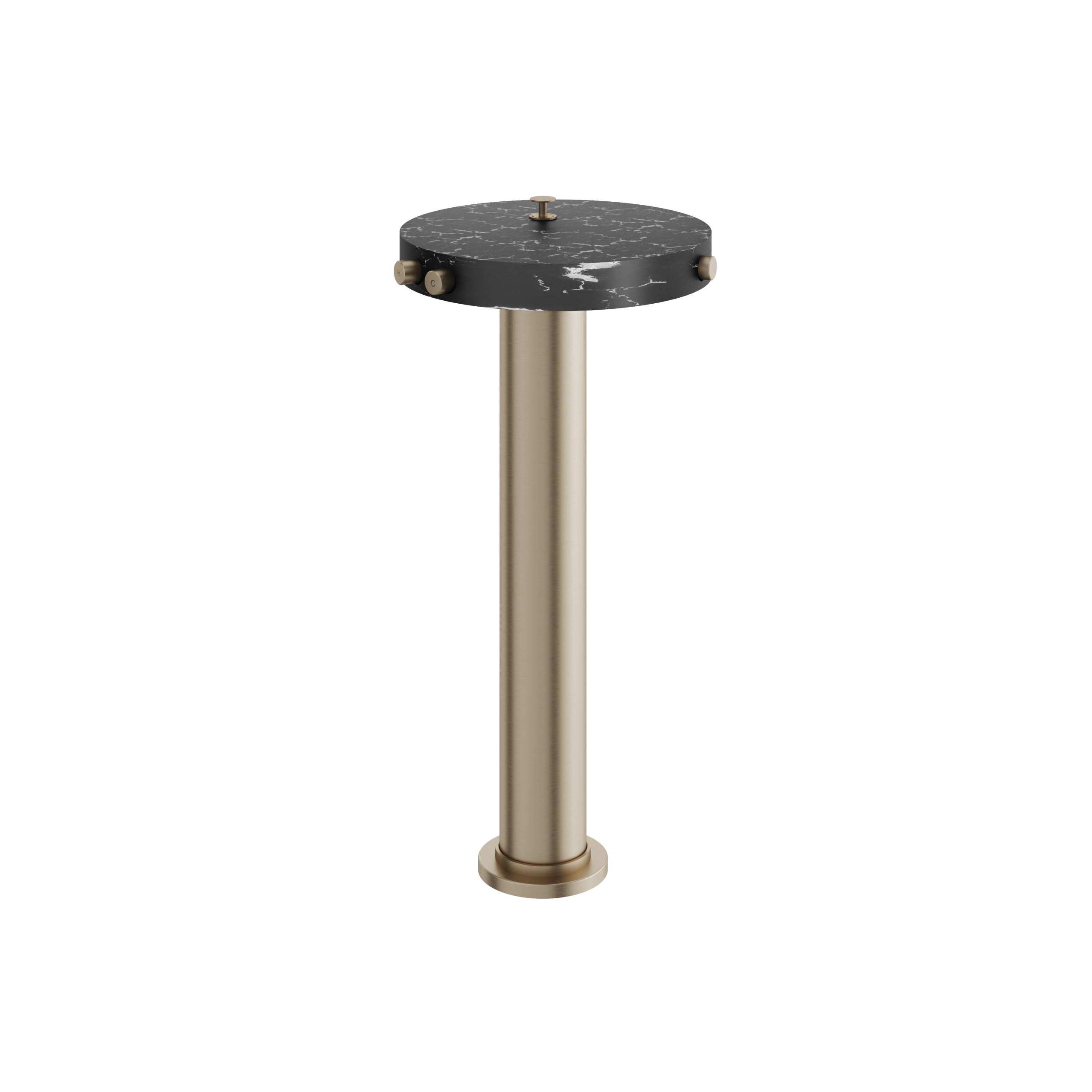 Aquabrass Marmo Floor Tub Filler with Hand Shower - Marquina by Aquabrass