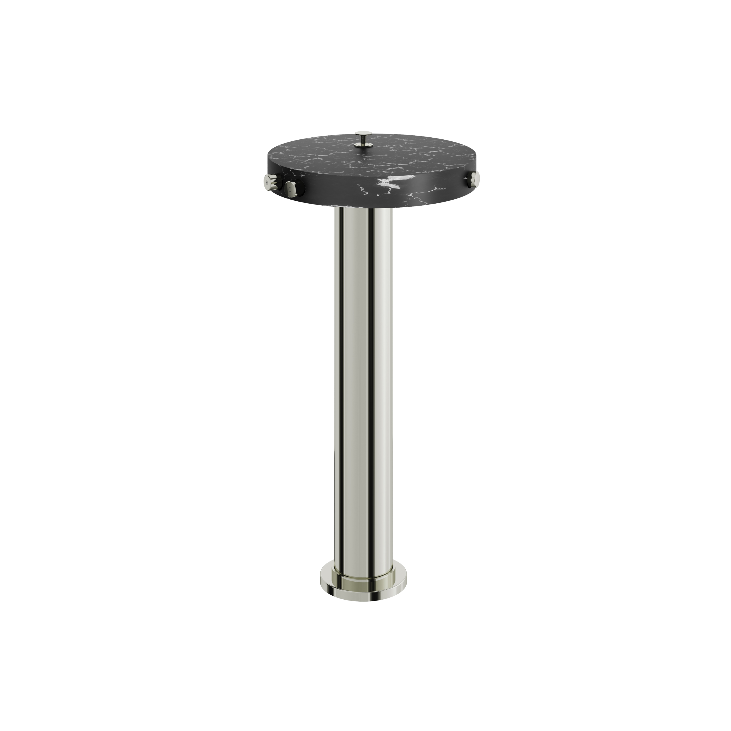 Aquabrass Marmo Floor Tub Filler with Hand Shower - Marquina by Aquabrass