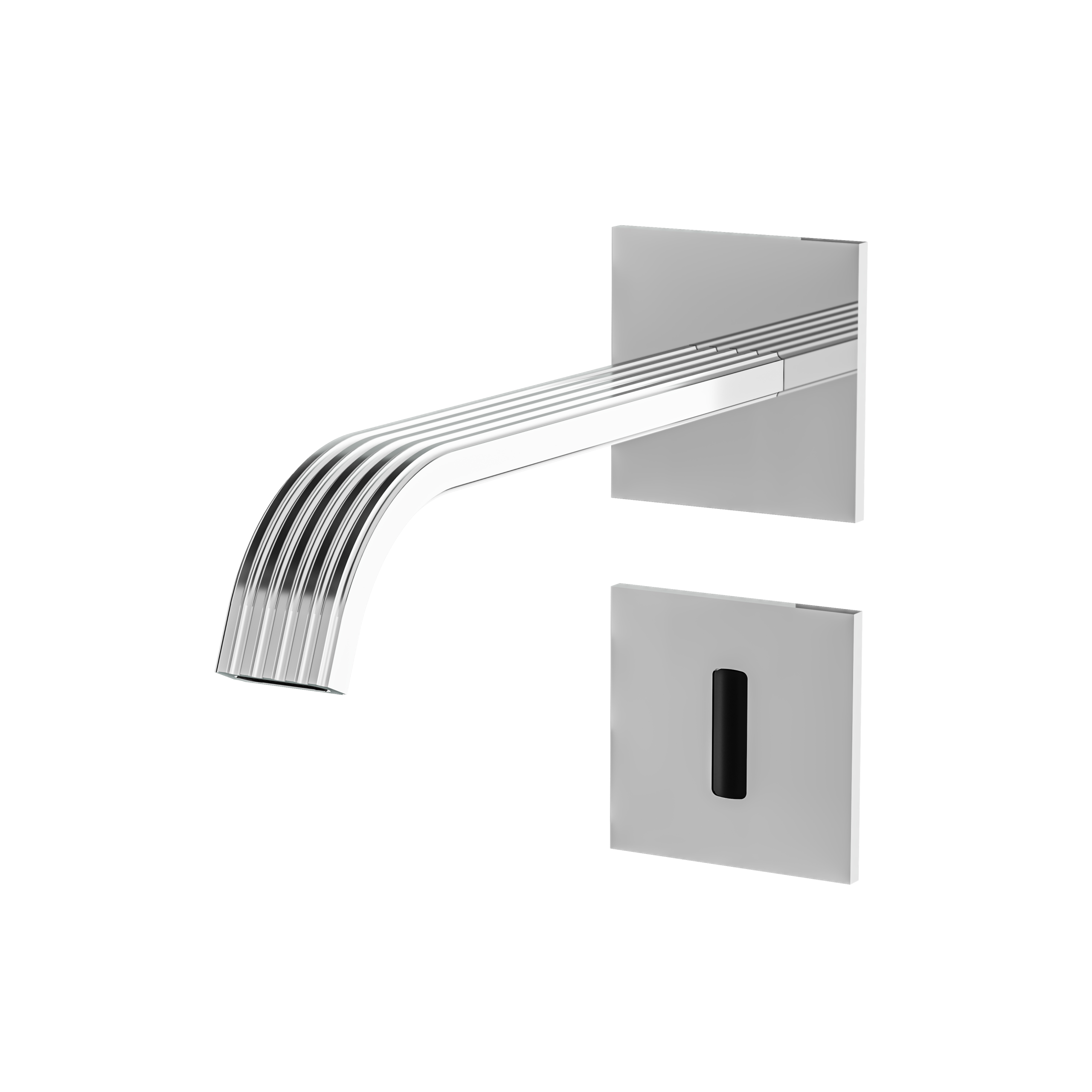 polished chrome bathroom faucet