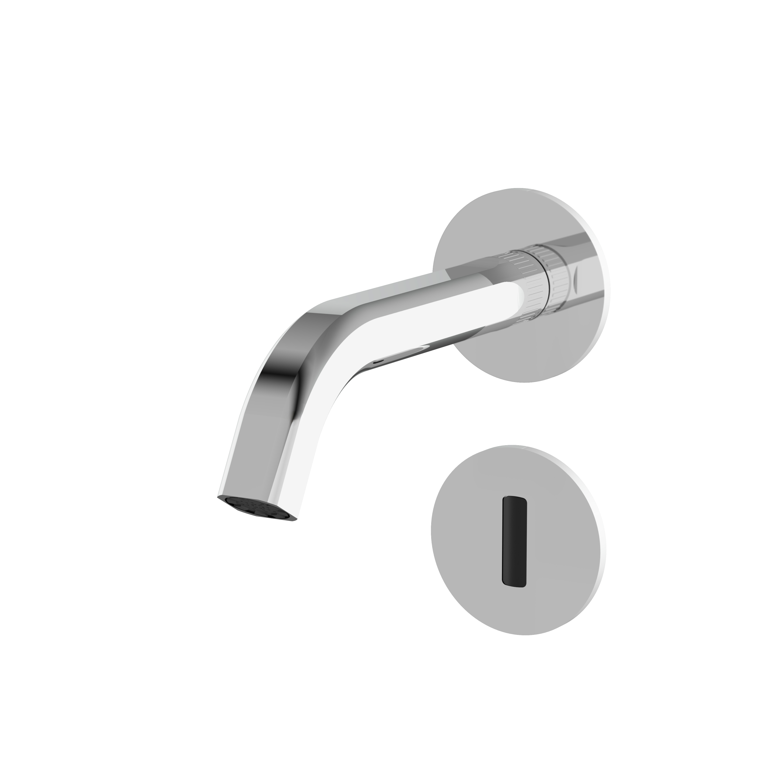 polished chrome bathroom faucet