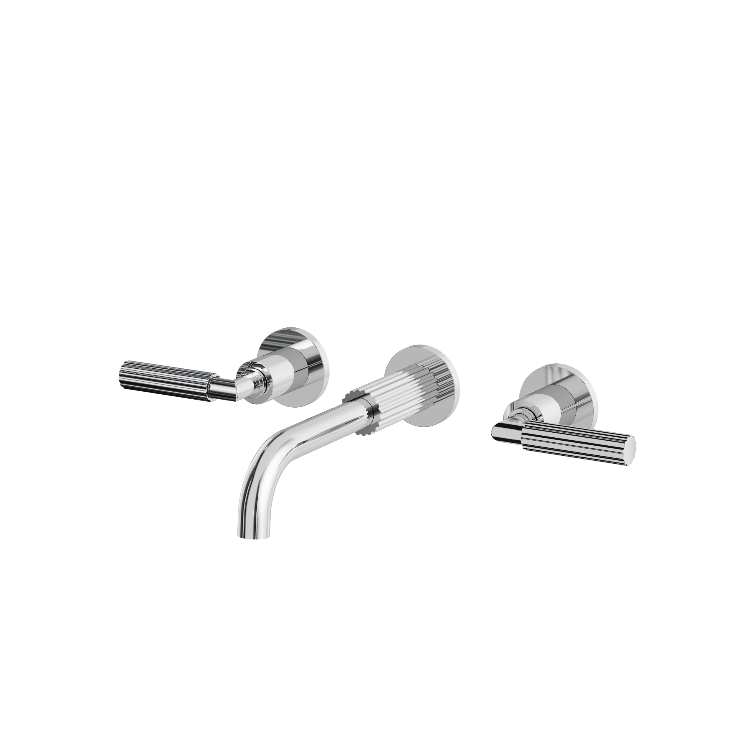 polished chrome bathroom faucet