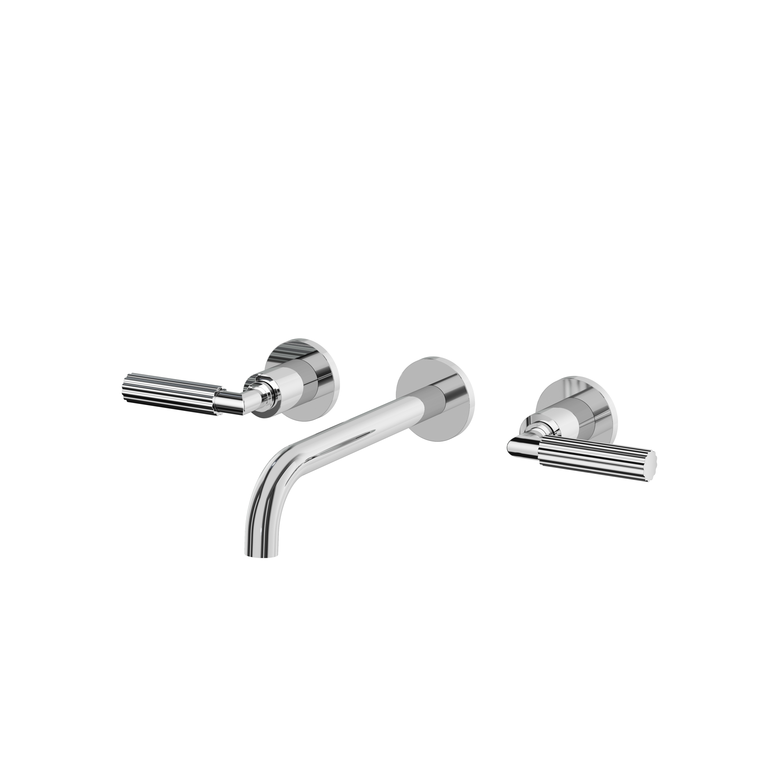 polished chrome bathroom faucet