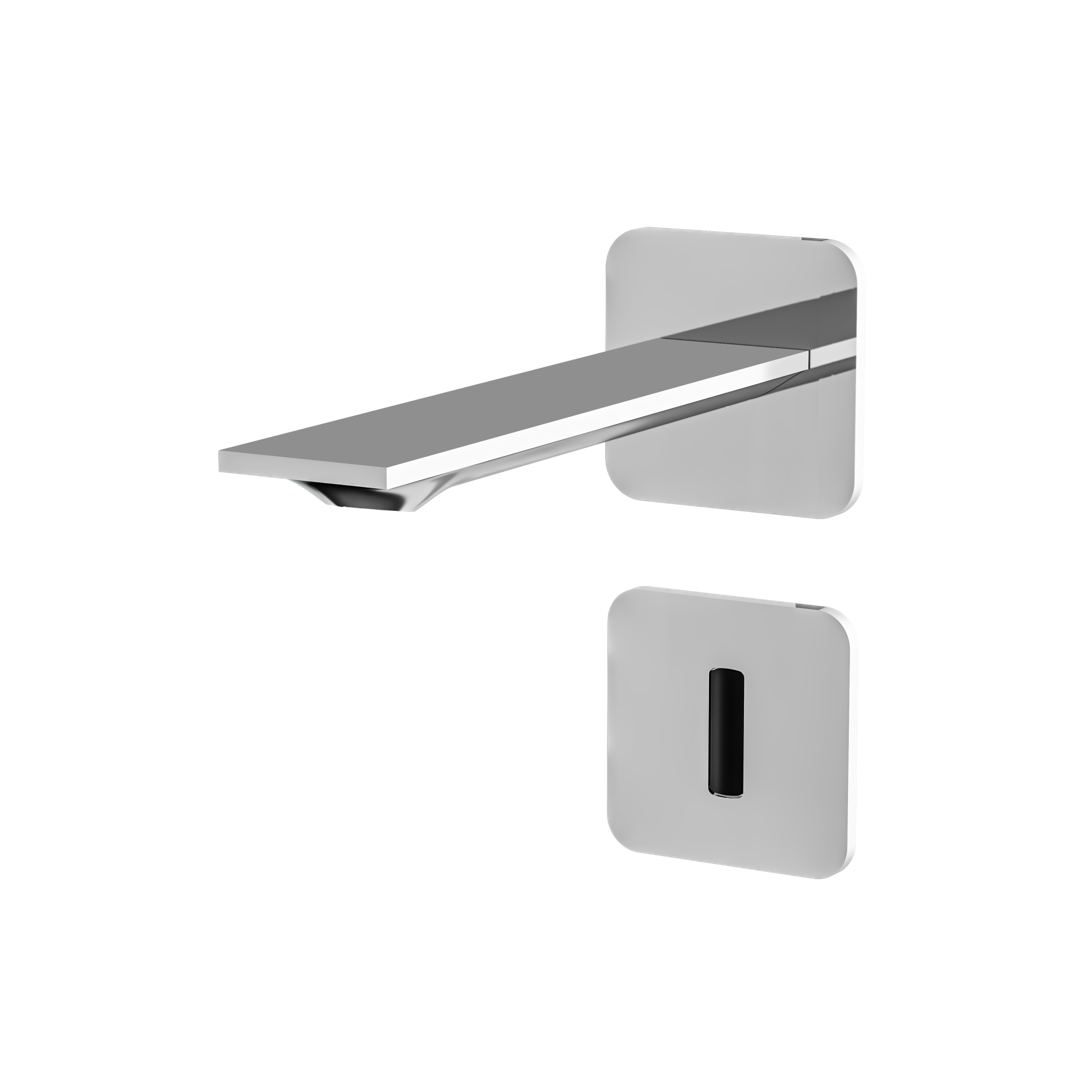 polished chrome bathroom faucet