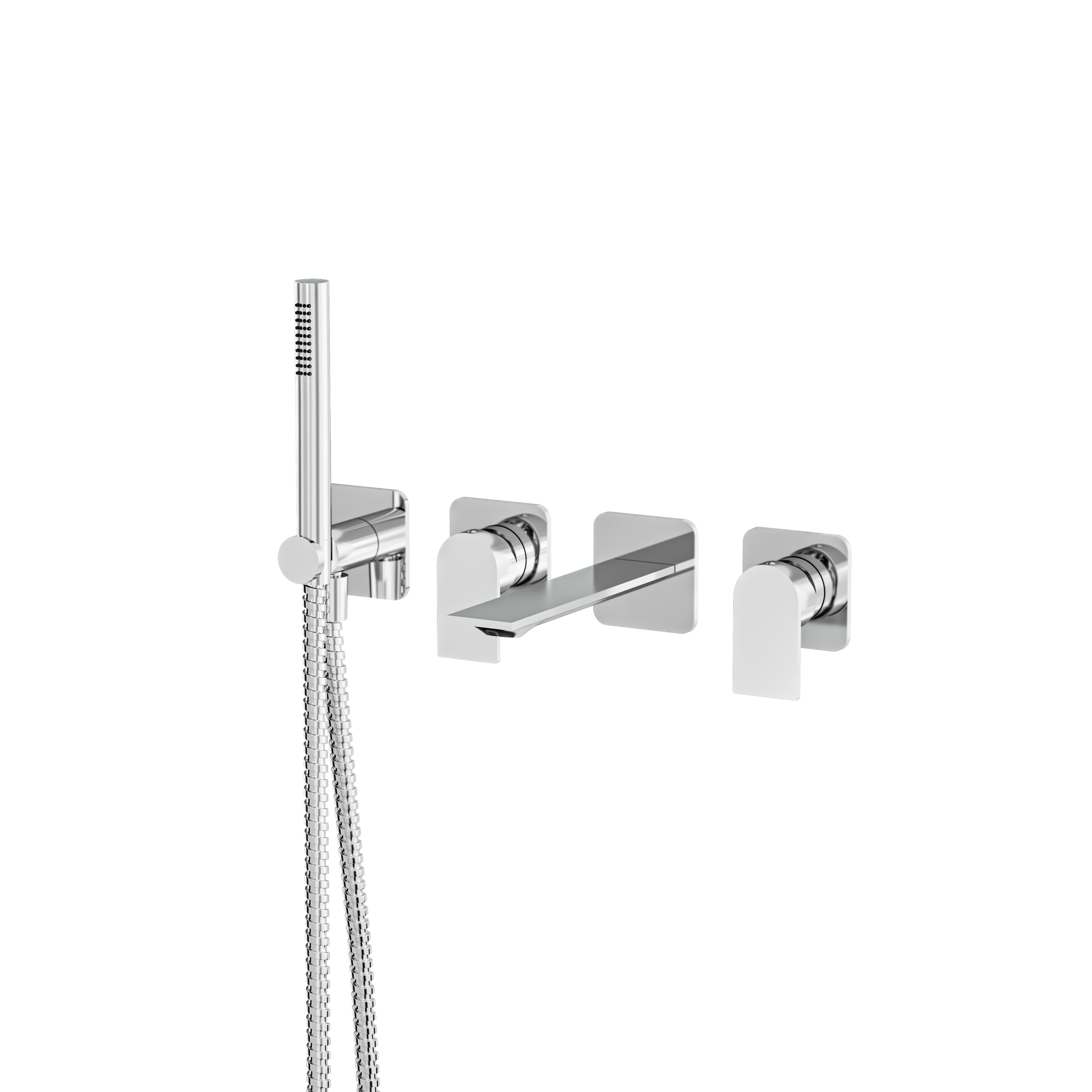 polished chrome tub filler