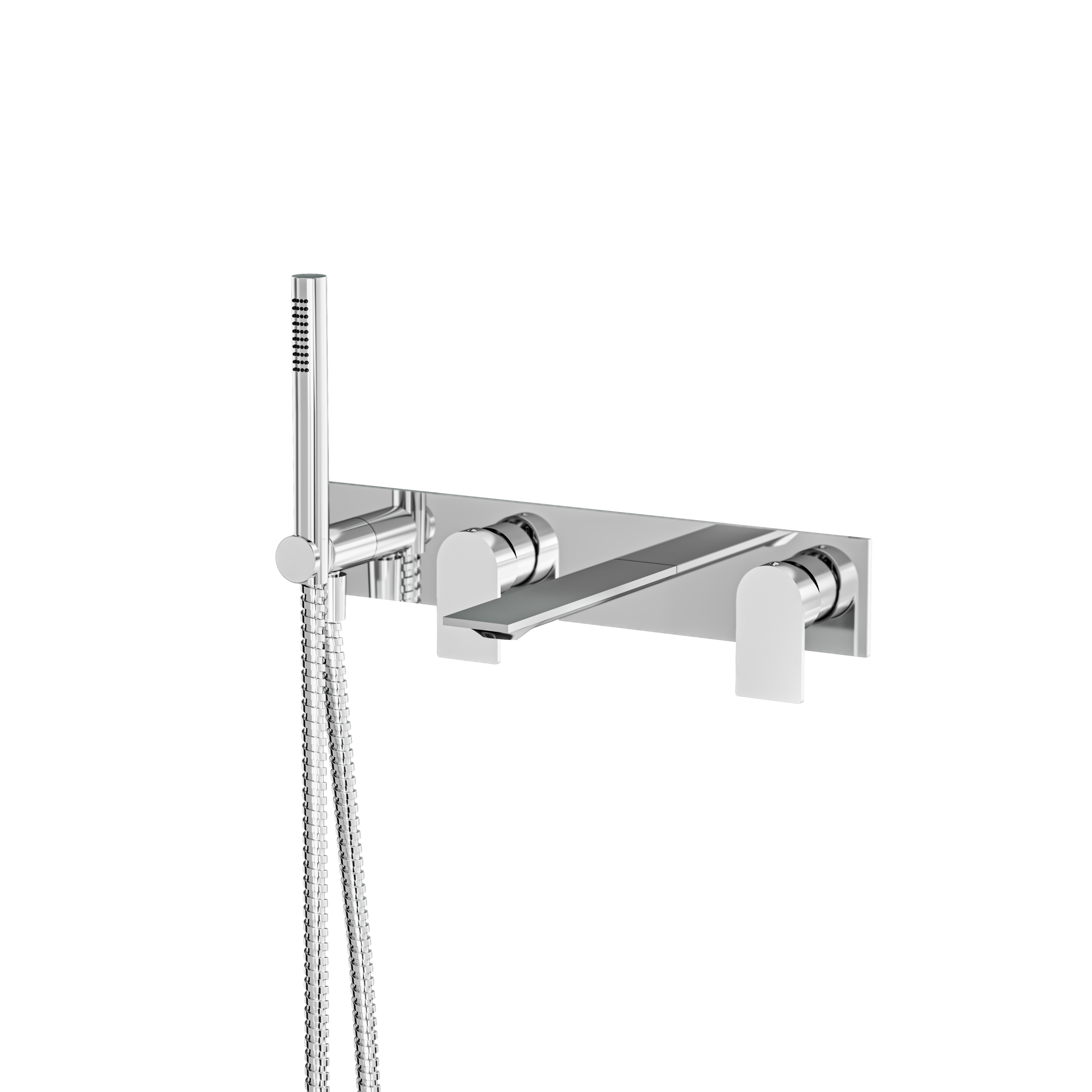 polished chrome tub filler