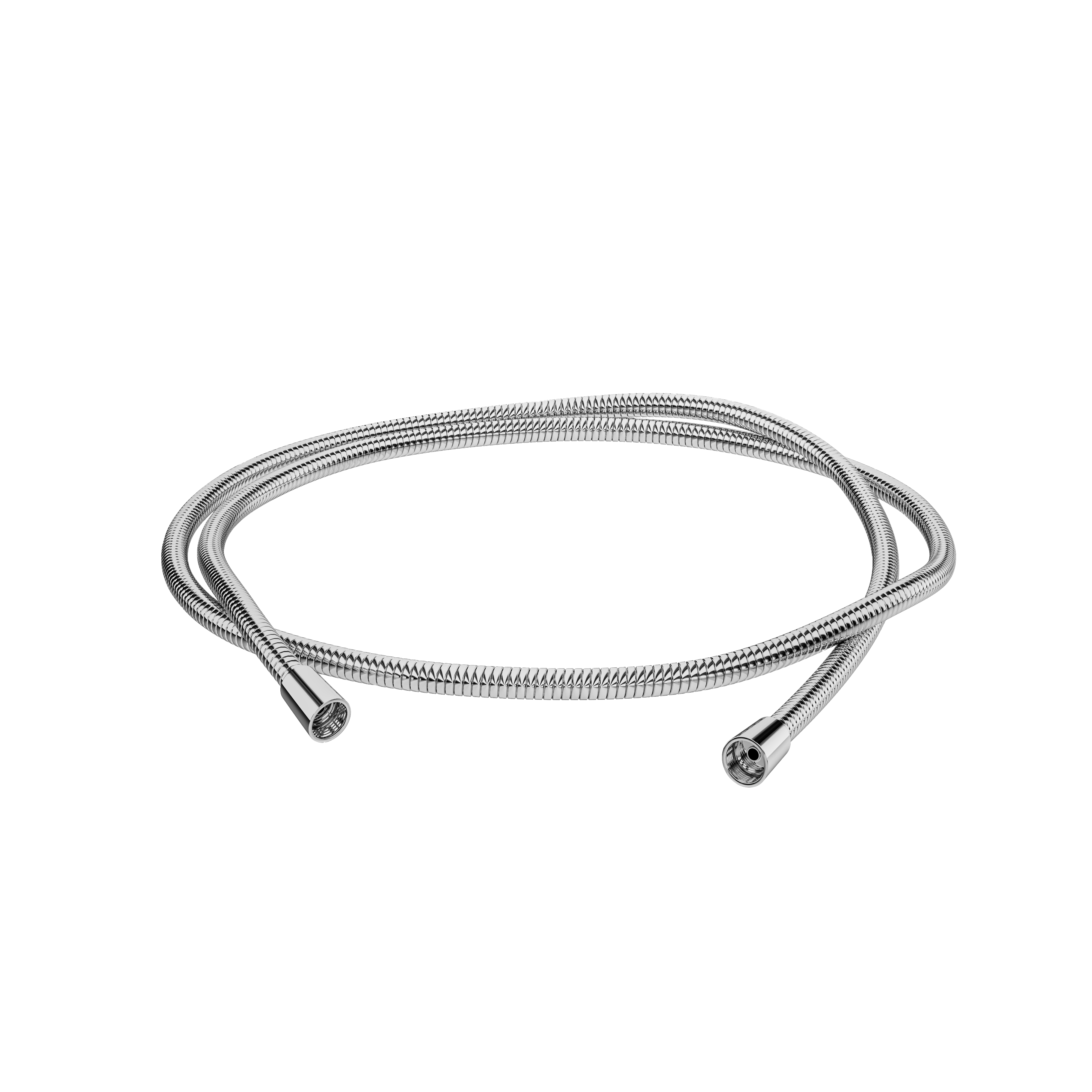 polished chrome shower hose