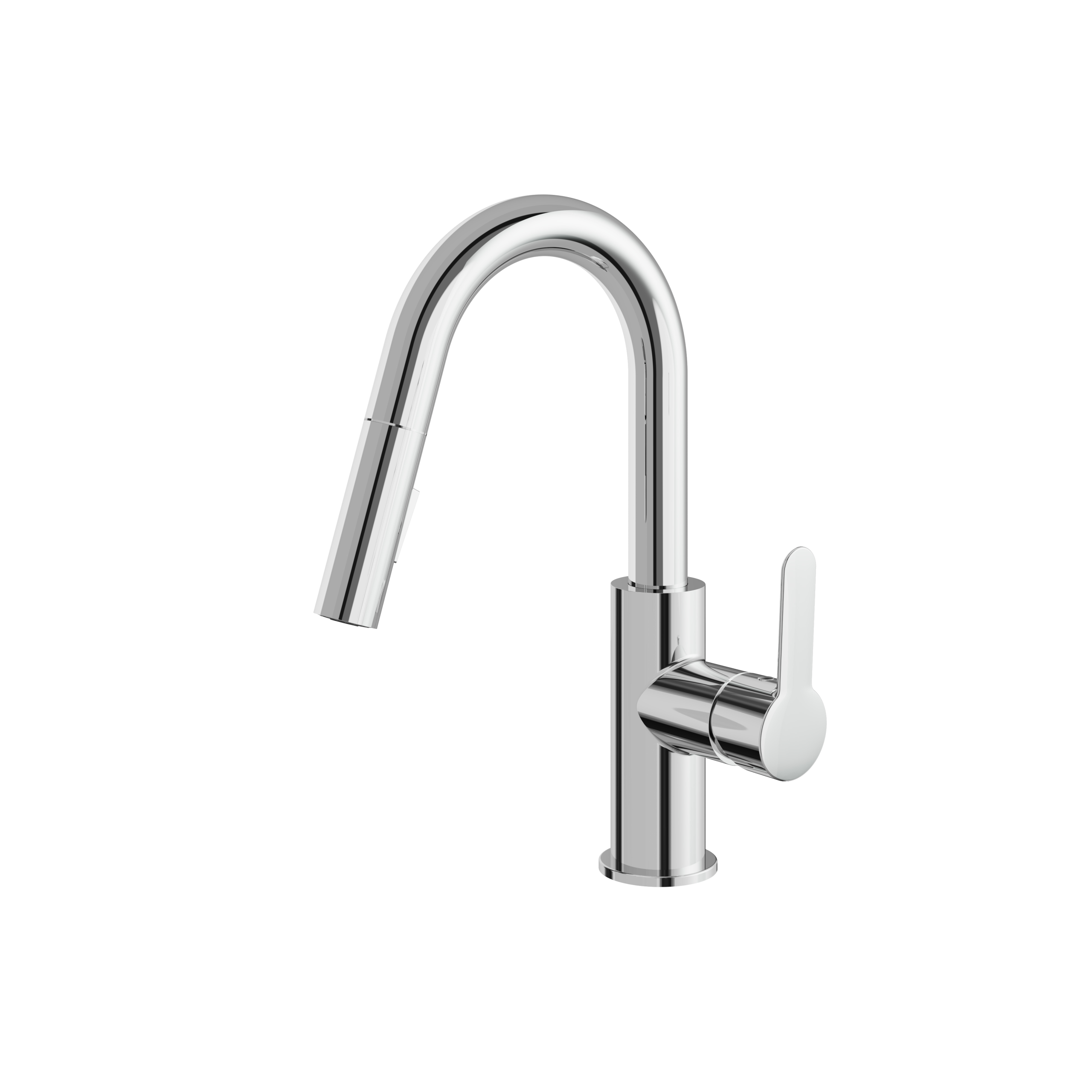 polished chrome kitchen faucet