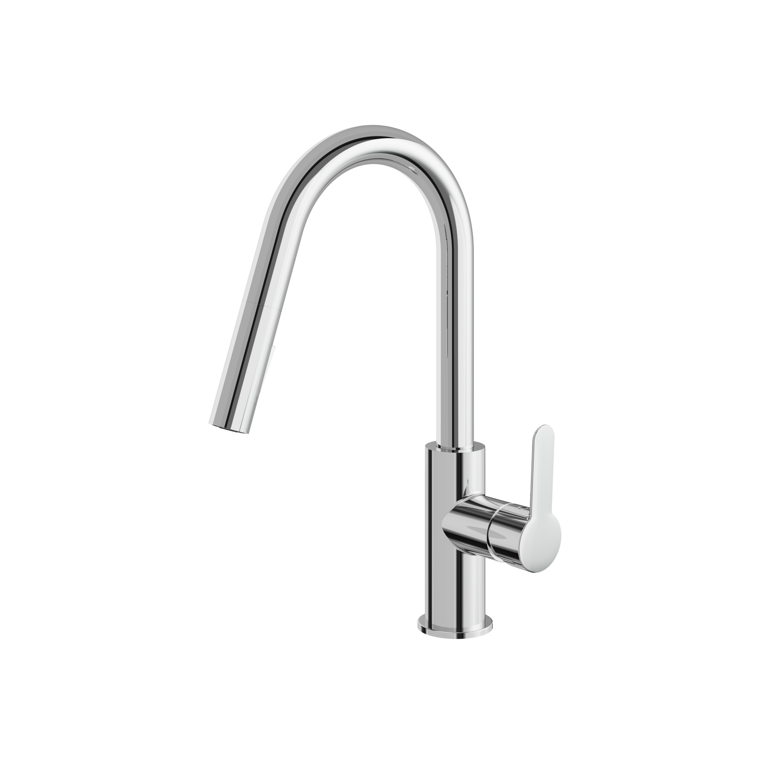 polished chrome kitchen faucet