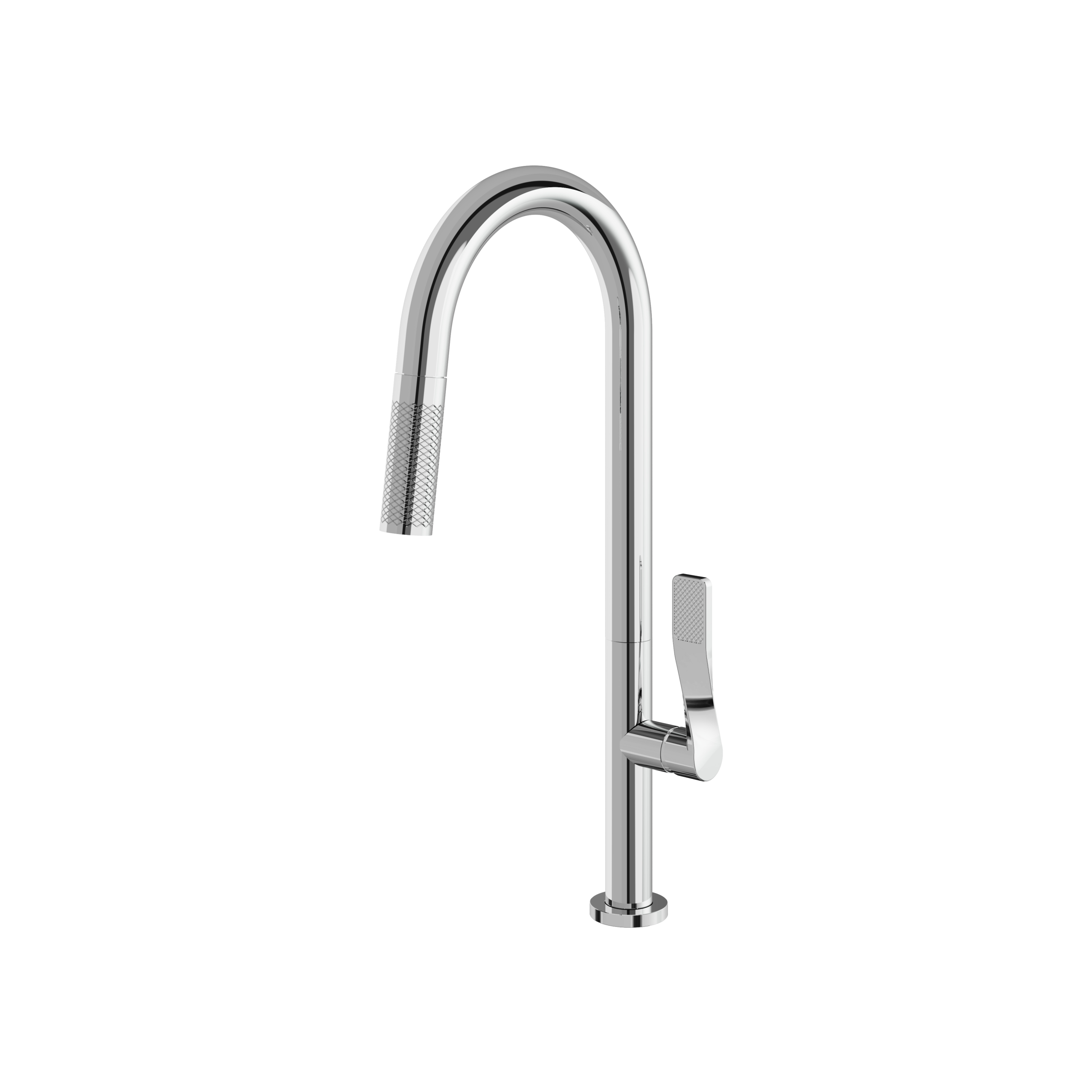 polished chrome kitchen faucet