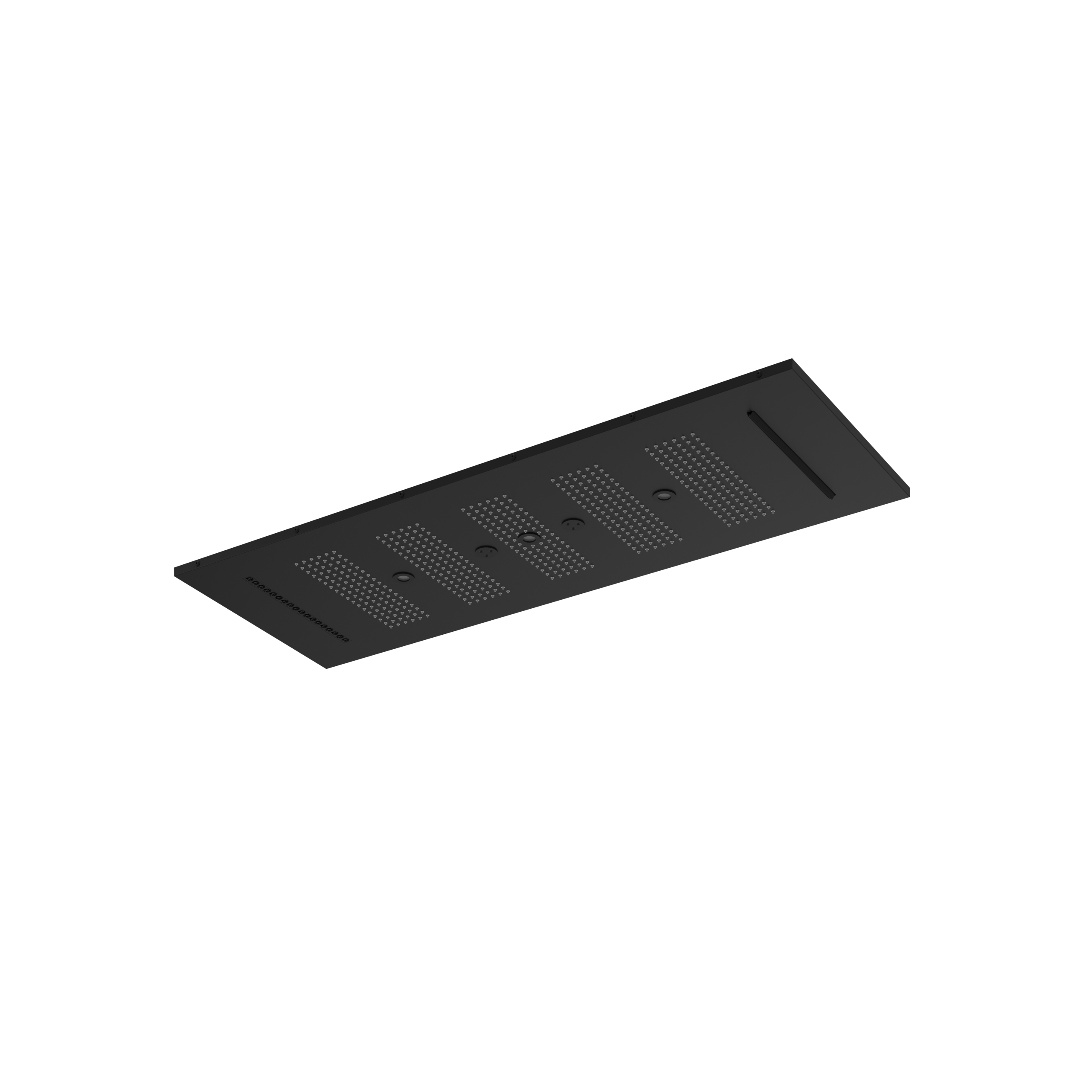 black shower head
