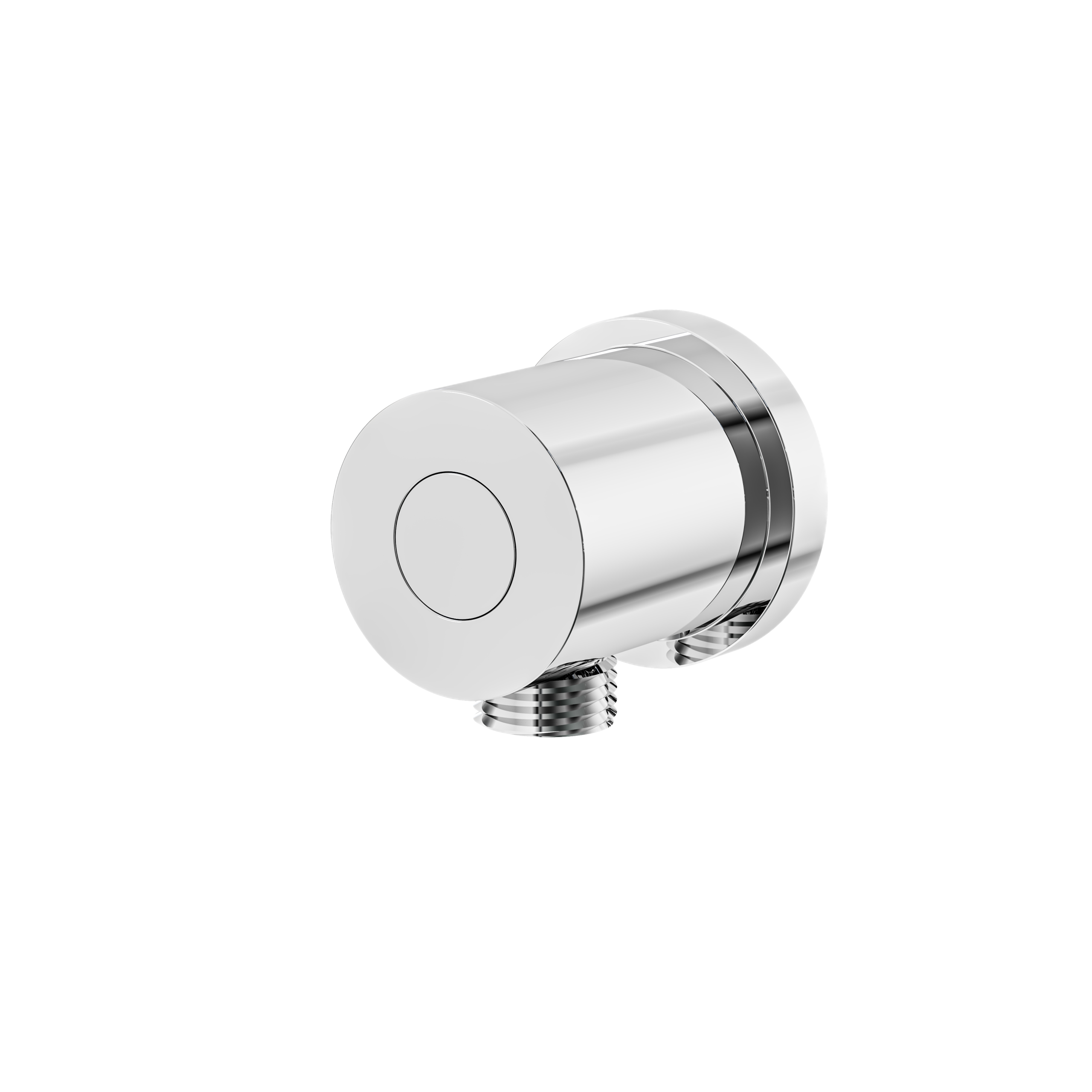 polished chrome shower part