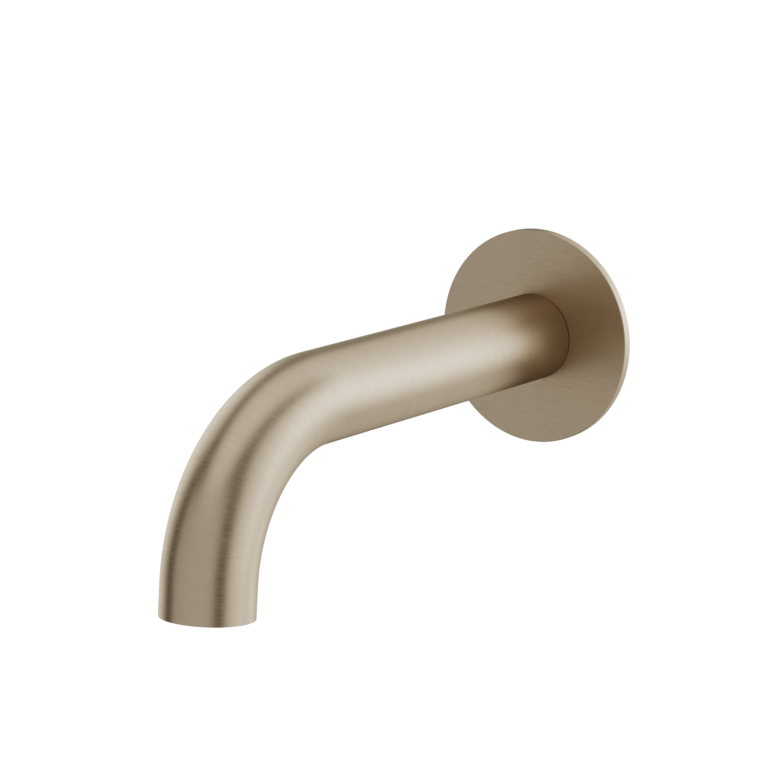 Aquabrass 7" Round Slip-Fit Tub Spout No Diverter by Aquabrass