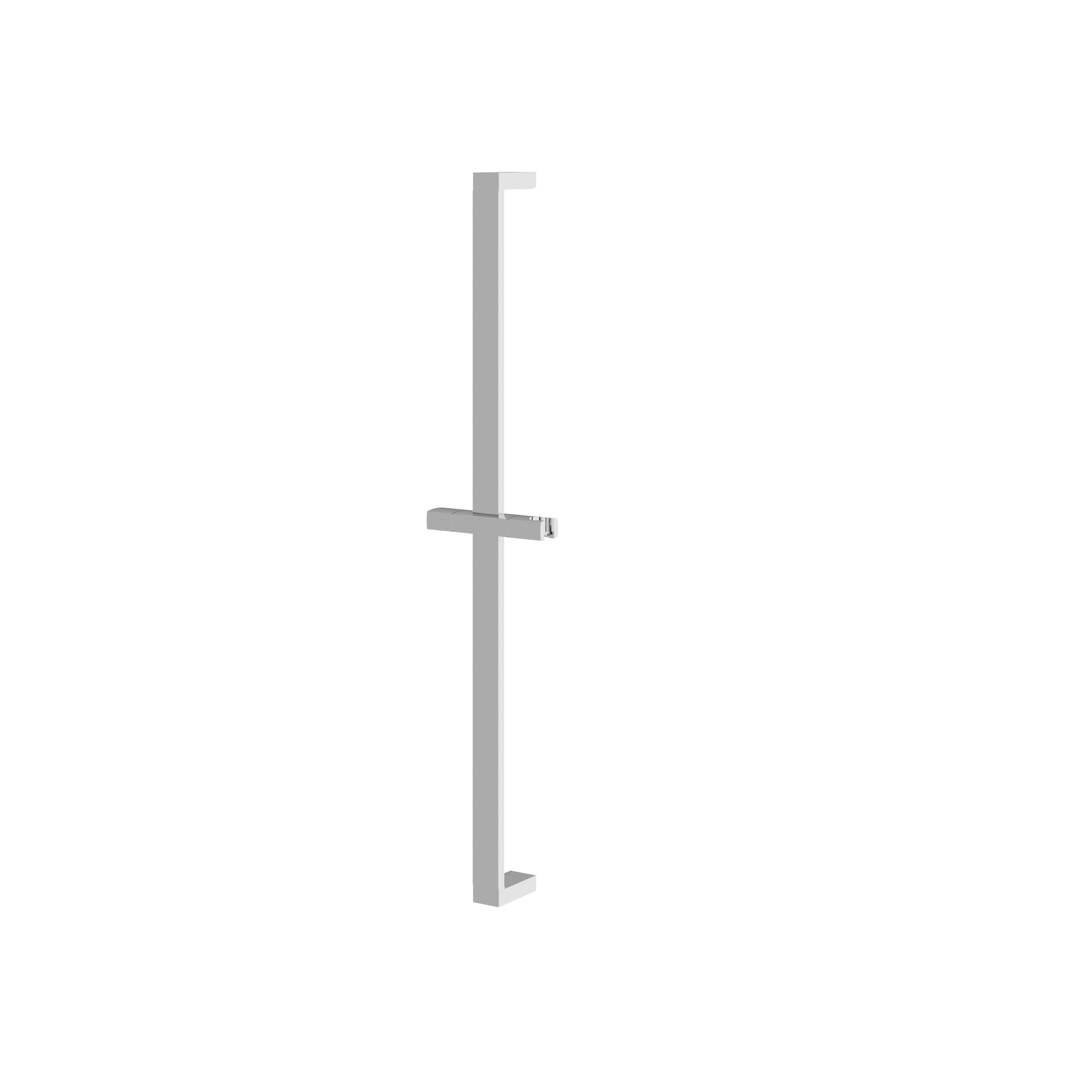 polished chrome shower rail