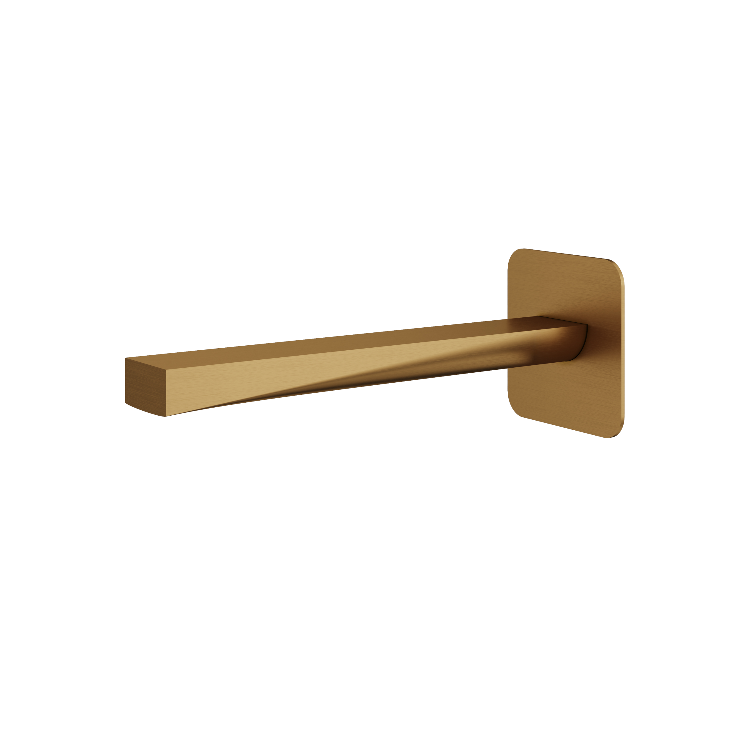 Aquabrass Chicane 9" Square Tub Spout