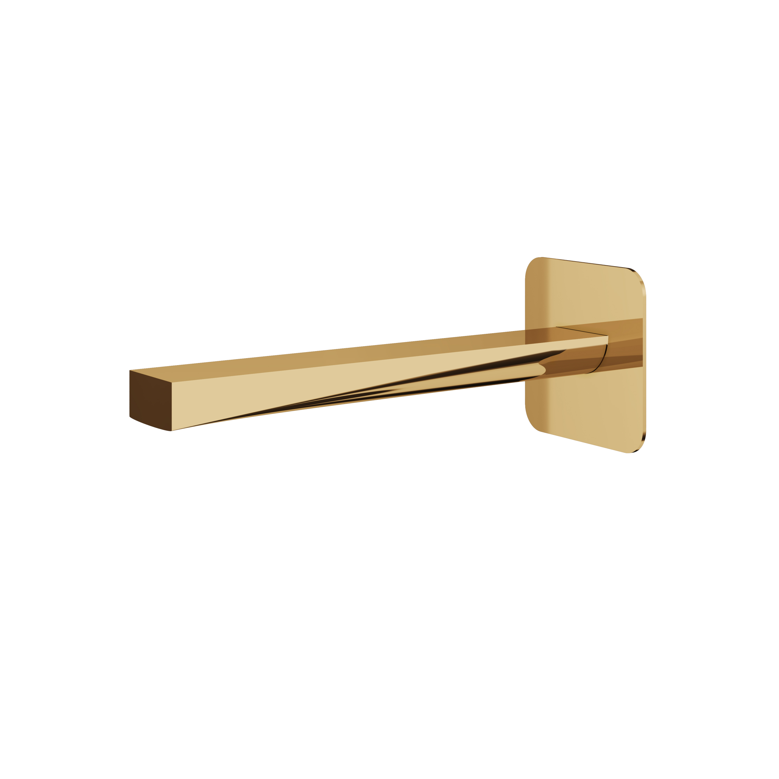 Aquabrass Chicane 9" Square Tub Spout by Aquabrass
